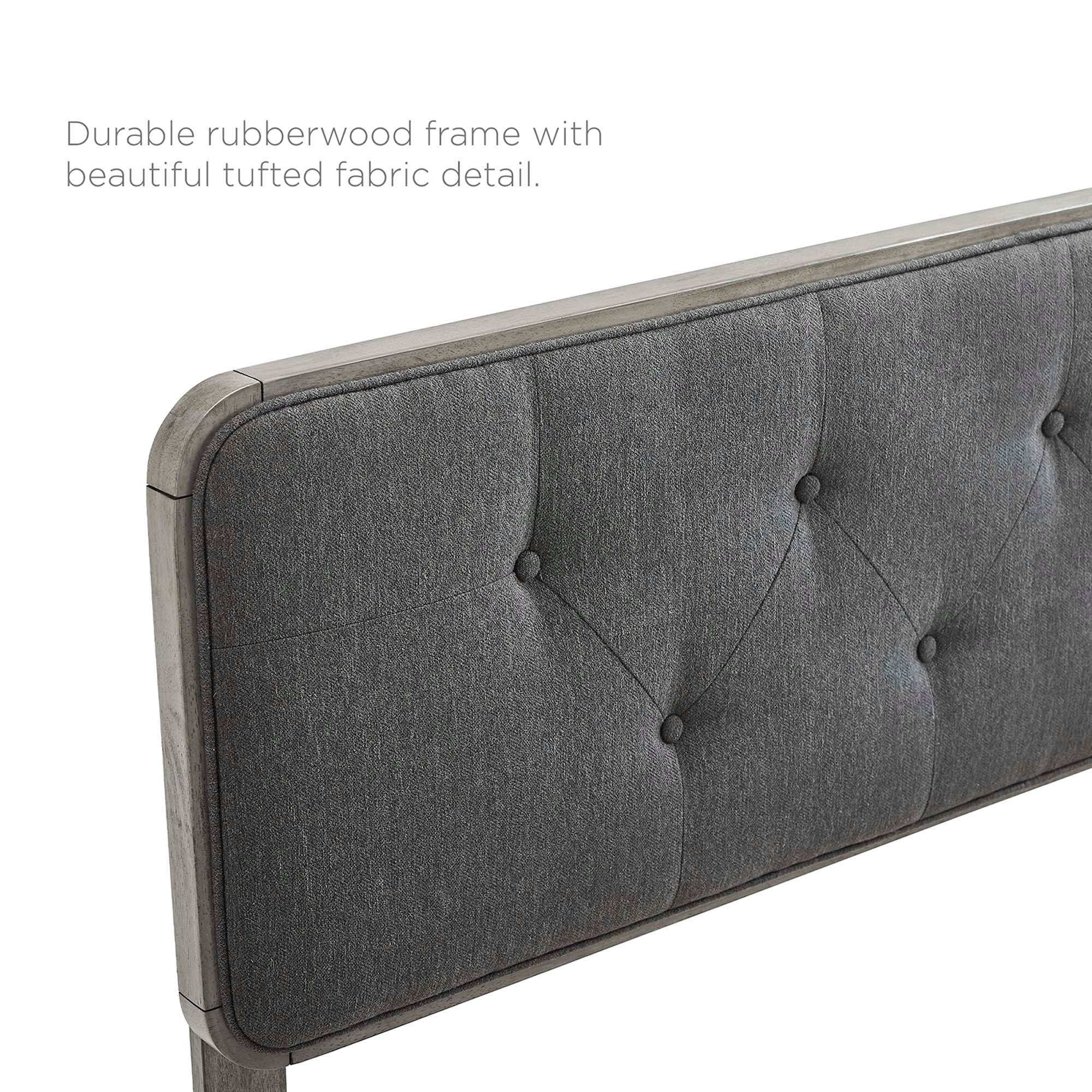 Collins Tufted Fabric and Wood Headboard by Modway
