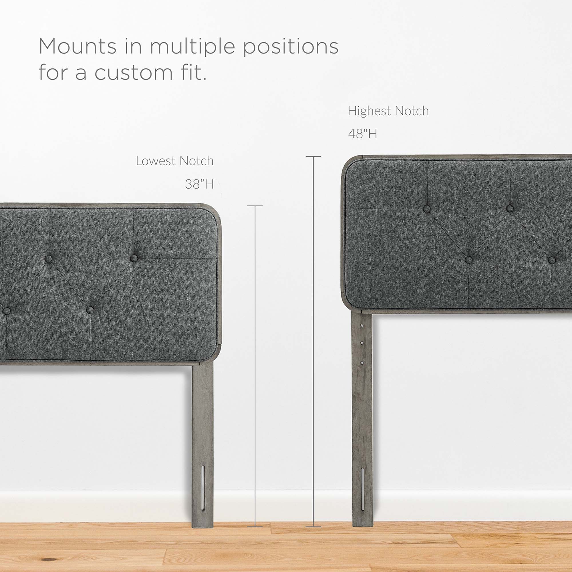 Collins Tufted Fabric and Wood Headboard by Modway