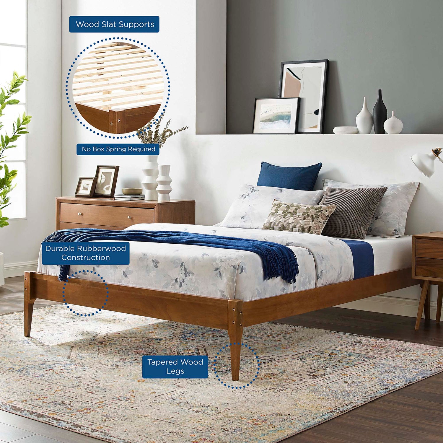 June Wood Platform Bed Frame by Modway