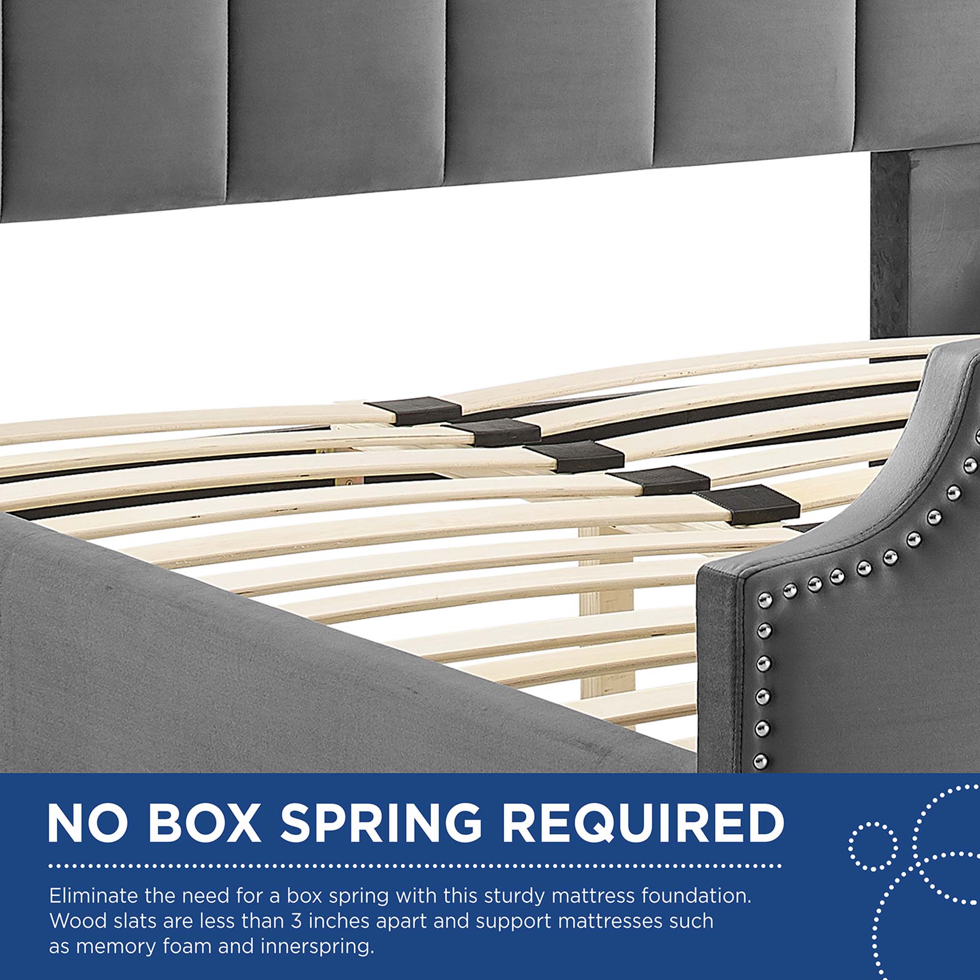 Lucille Performance Velvet Platform Bed by Modway
