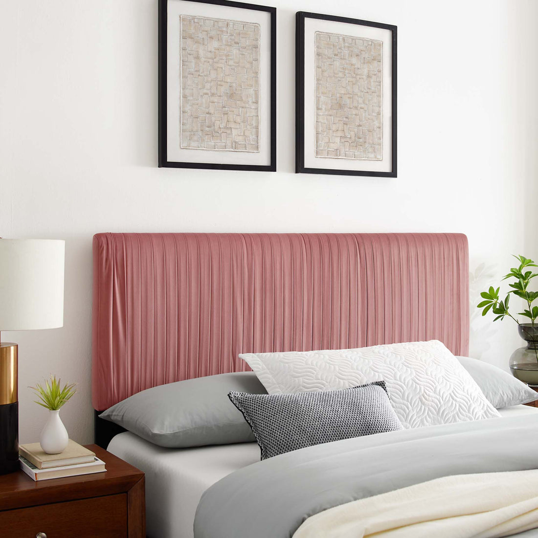 Eloise Channel Tufted Performance Velvet Headboard by Modway