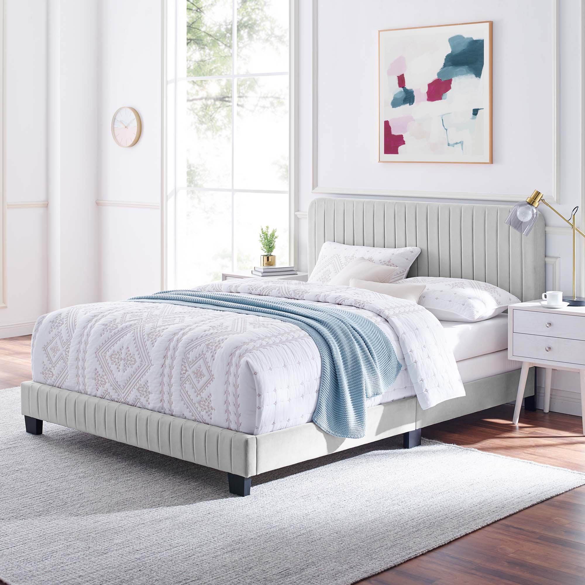 Celine Channel Tufted Performance Velvet Bed by Modway