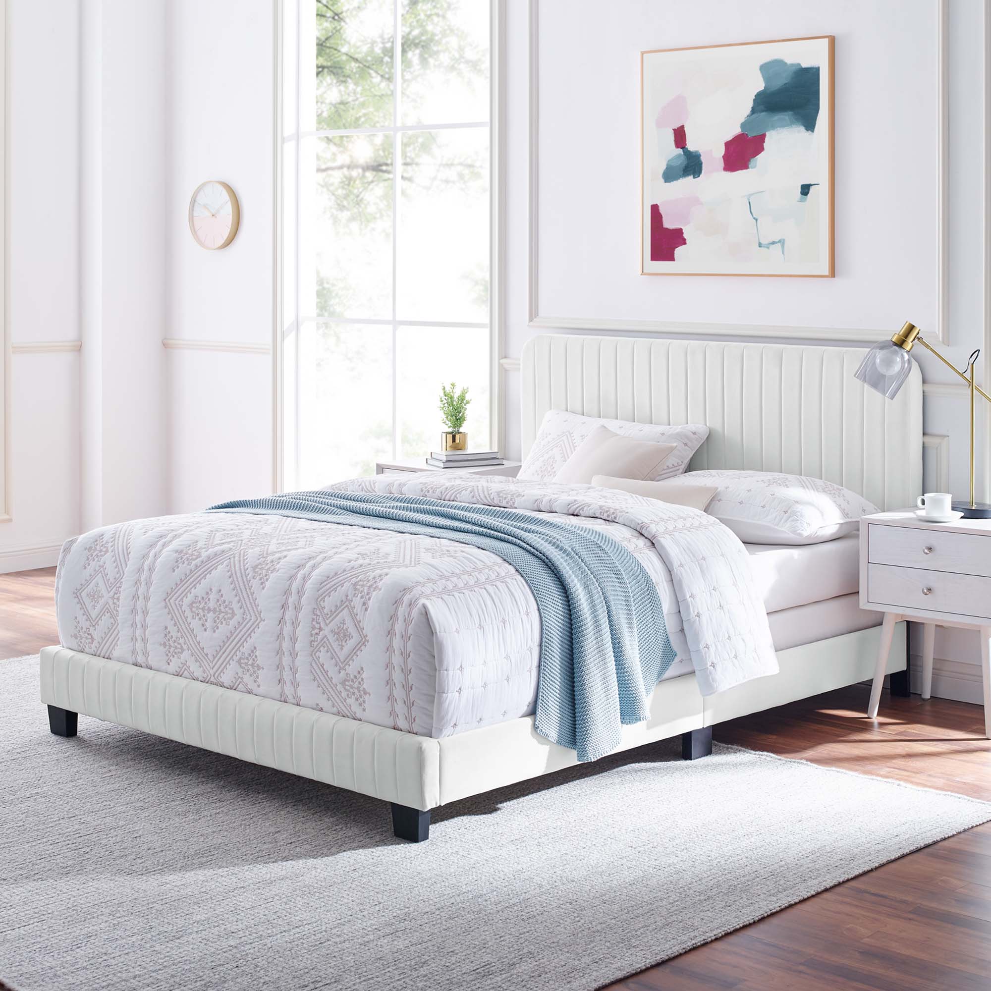 Celine Channel Tufted Performance Velvet Bed by Modway