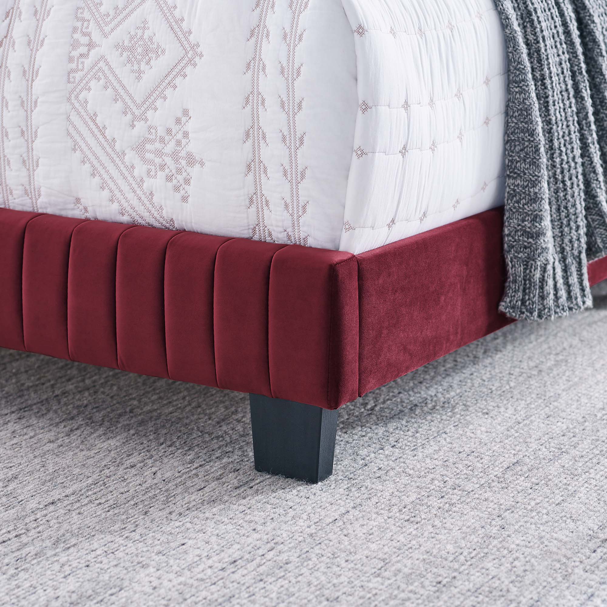 Celine Channel Tufted Performance Velvet Bed by Modway