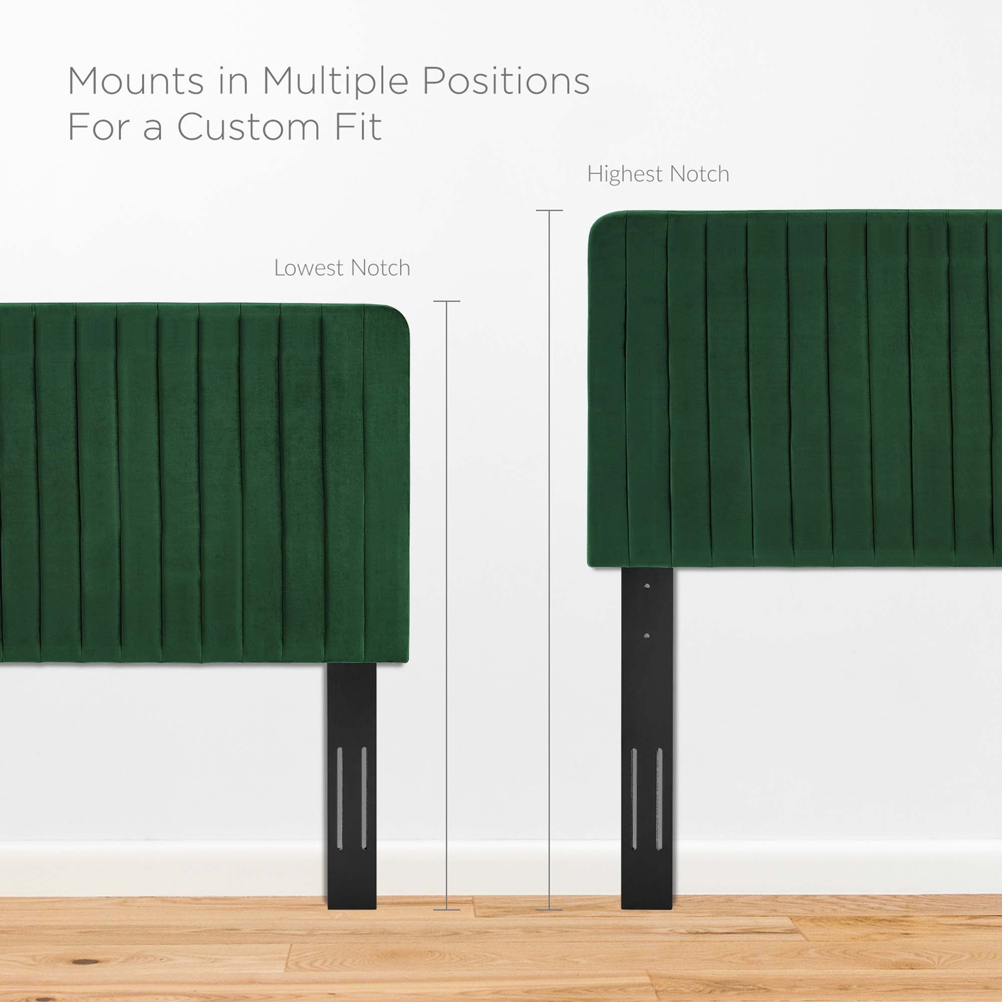 Milenna Channel Tufted Performance Velvet Headboard by Modway