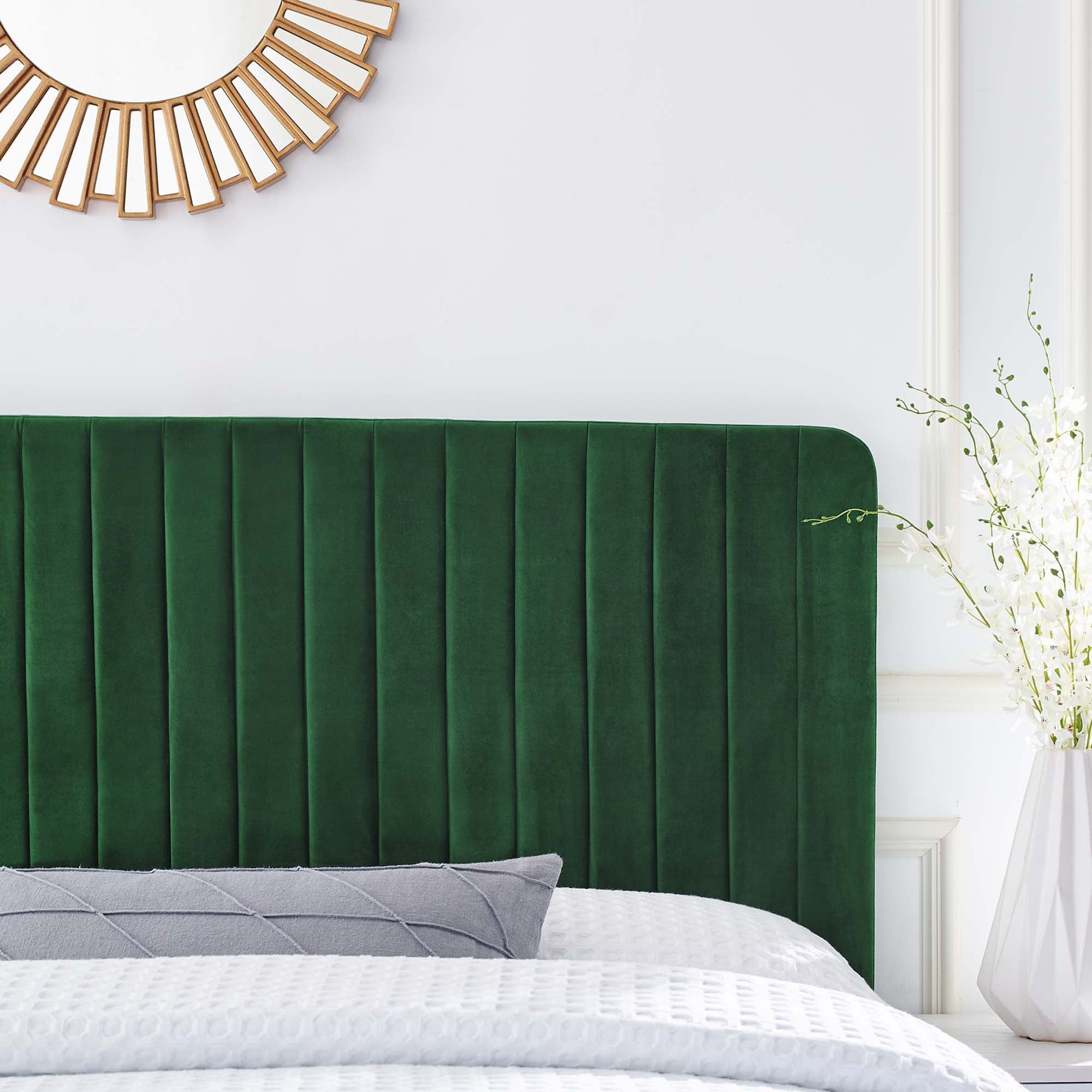 Milenna Channel Tufted Performance Velvet Headboard by Modway