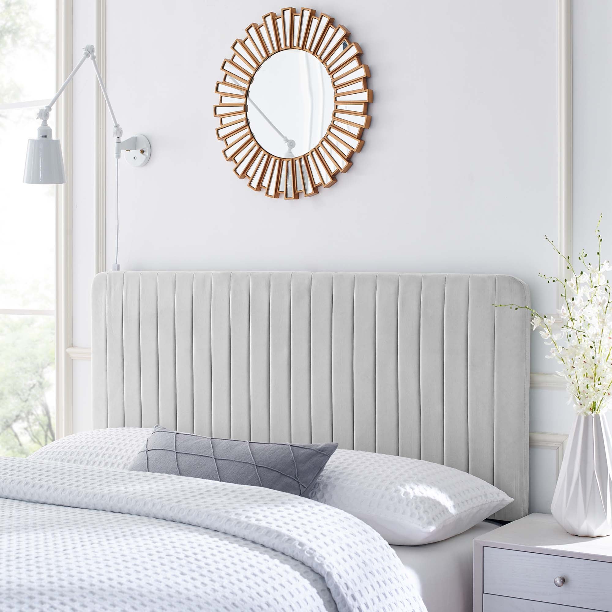 Milenna Channel Tufted Performance Velvet Headboard by Modway