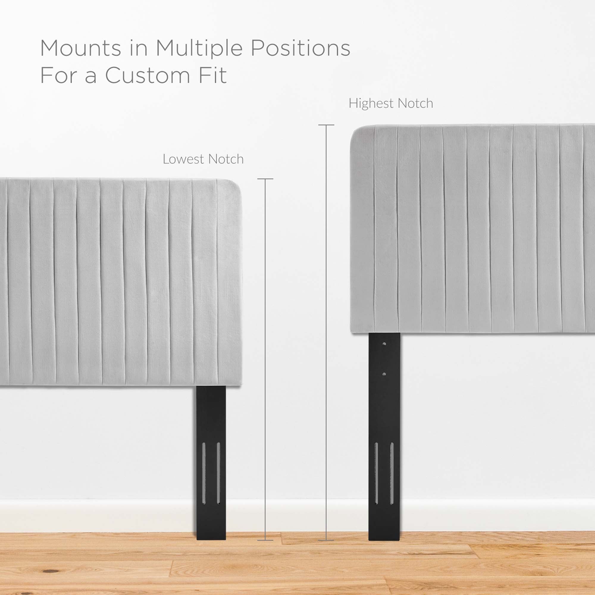 Milenna Channel Tufted Performance Velvet Headboard by Modway