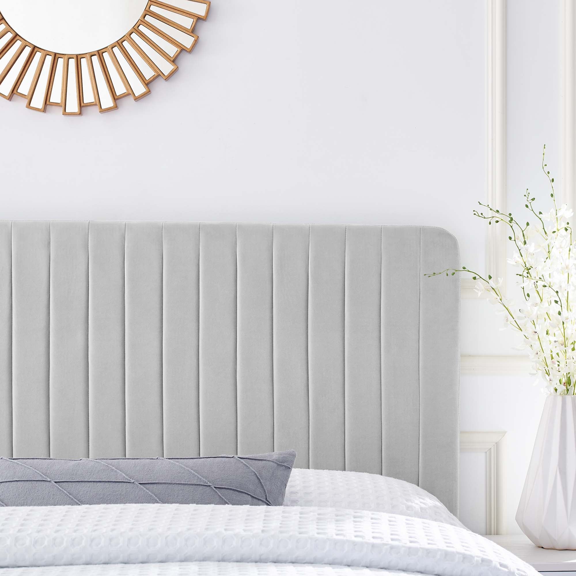 Milenna Channel Tufted Performance Velvet Headboard by Modway