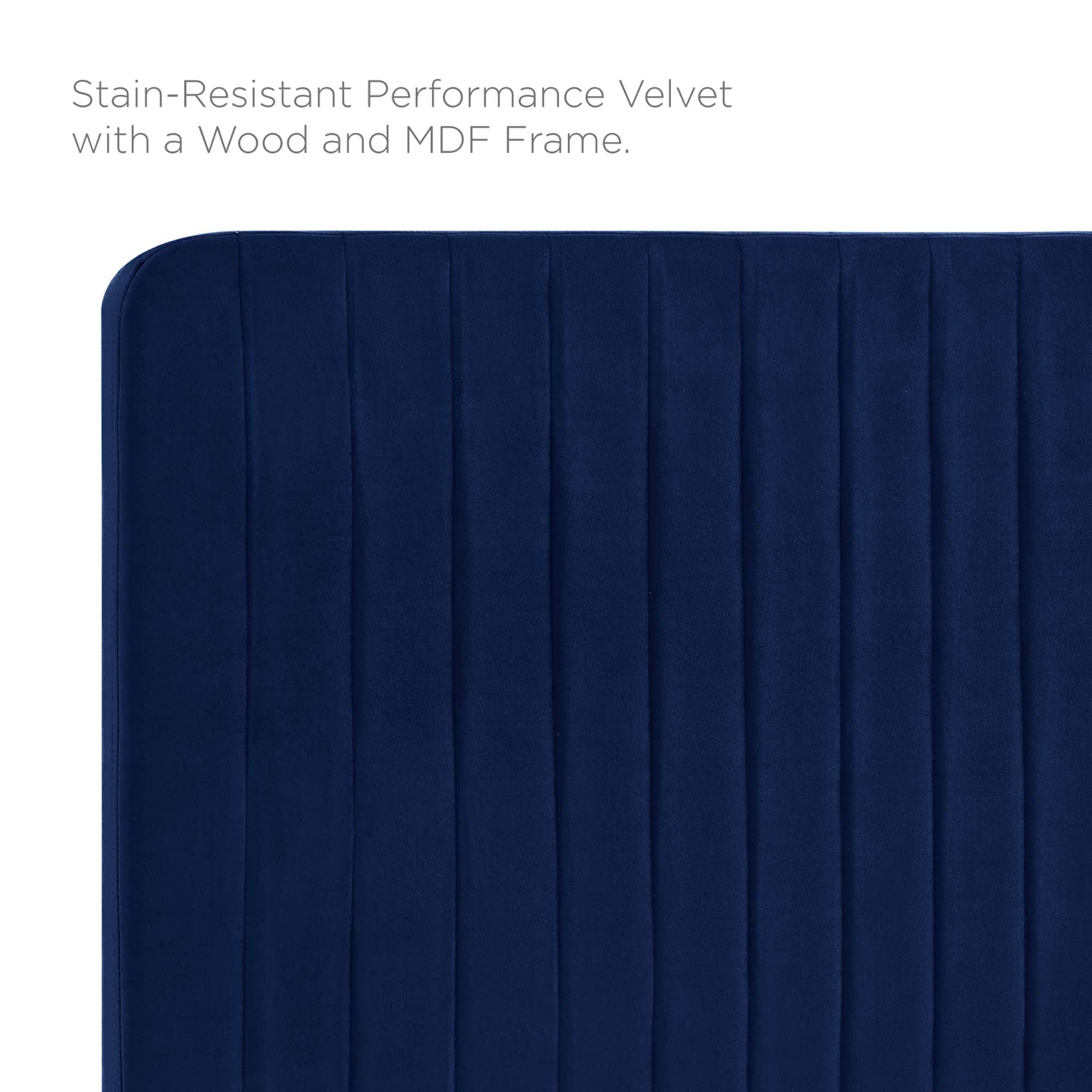 Milenna Channel Tufted Performance Velvet Headboard by Modway