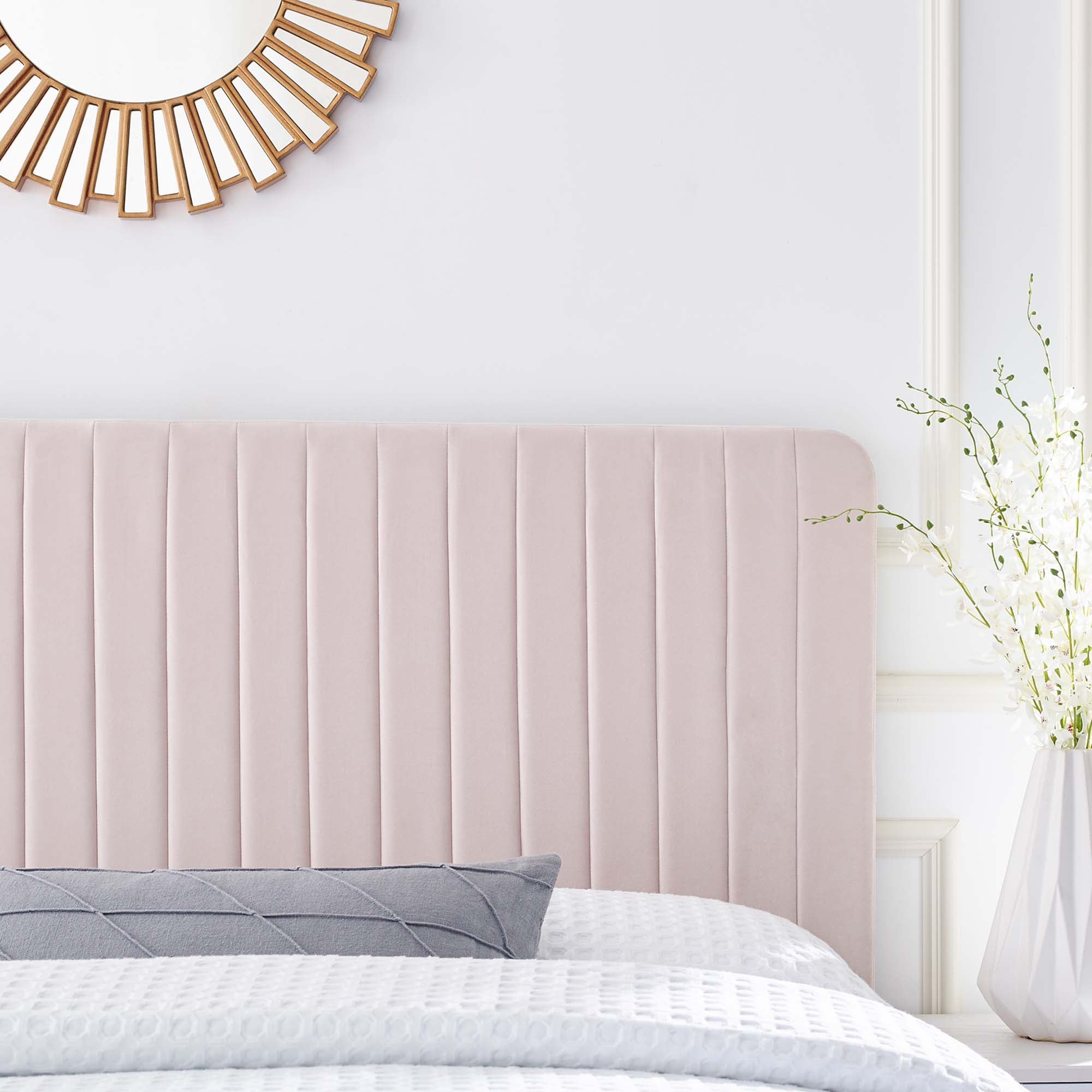 Milenna Channel Tufted Performance Velvet Headboard by Modway