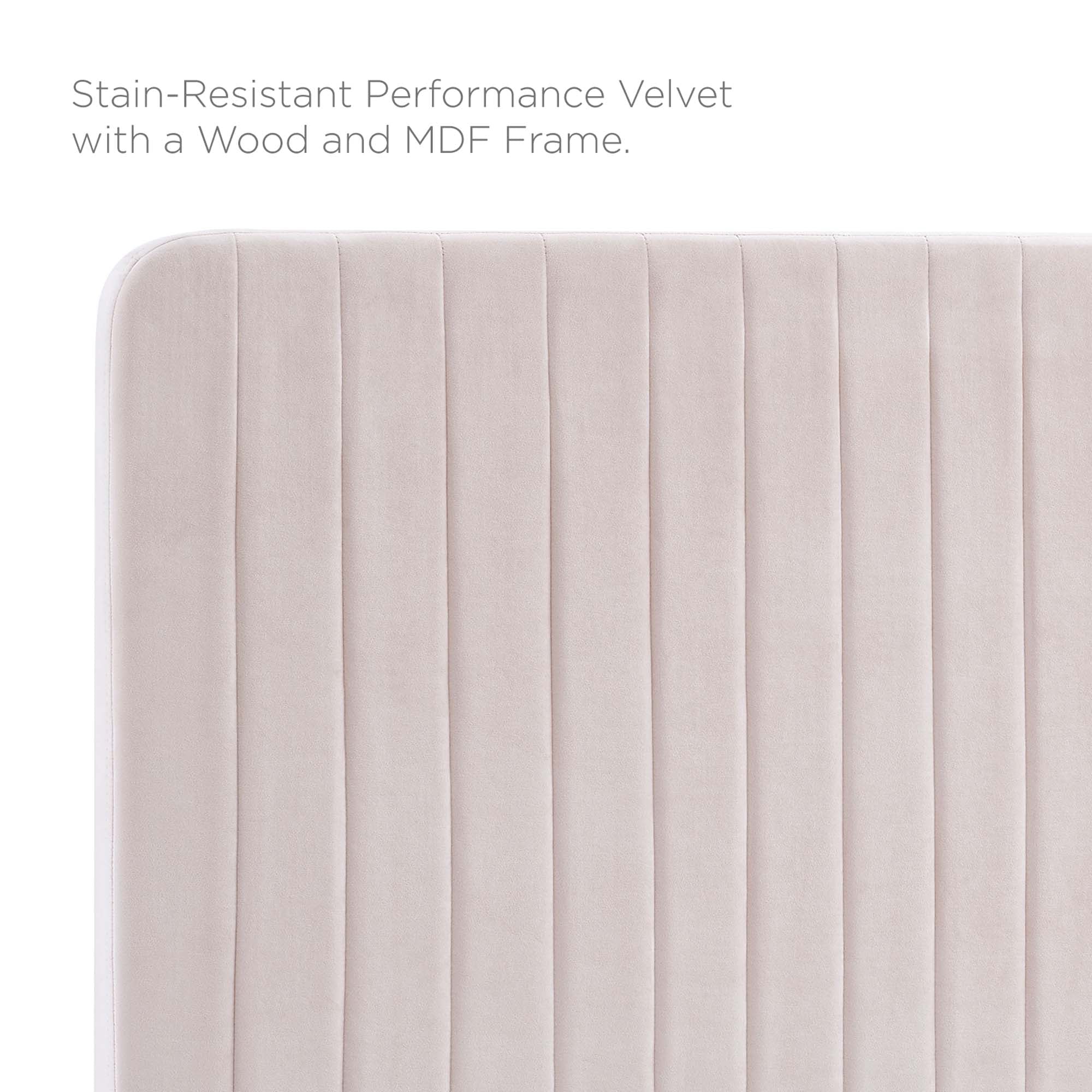 Milenna Channel Tufted Performance Velvet Headboard by Modway