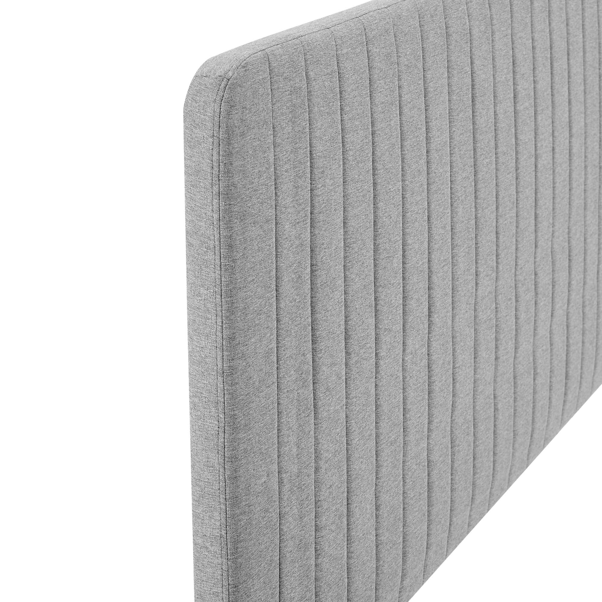 Milenna Channel Tufted Upholstered Fabric Headboard by Modway