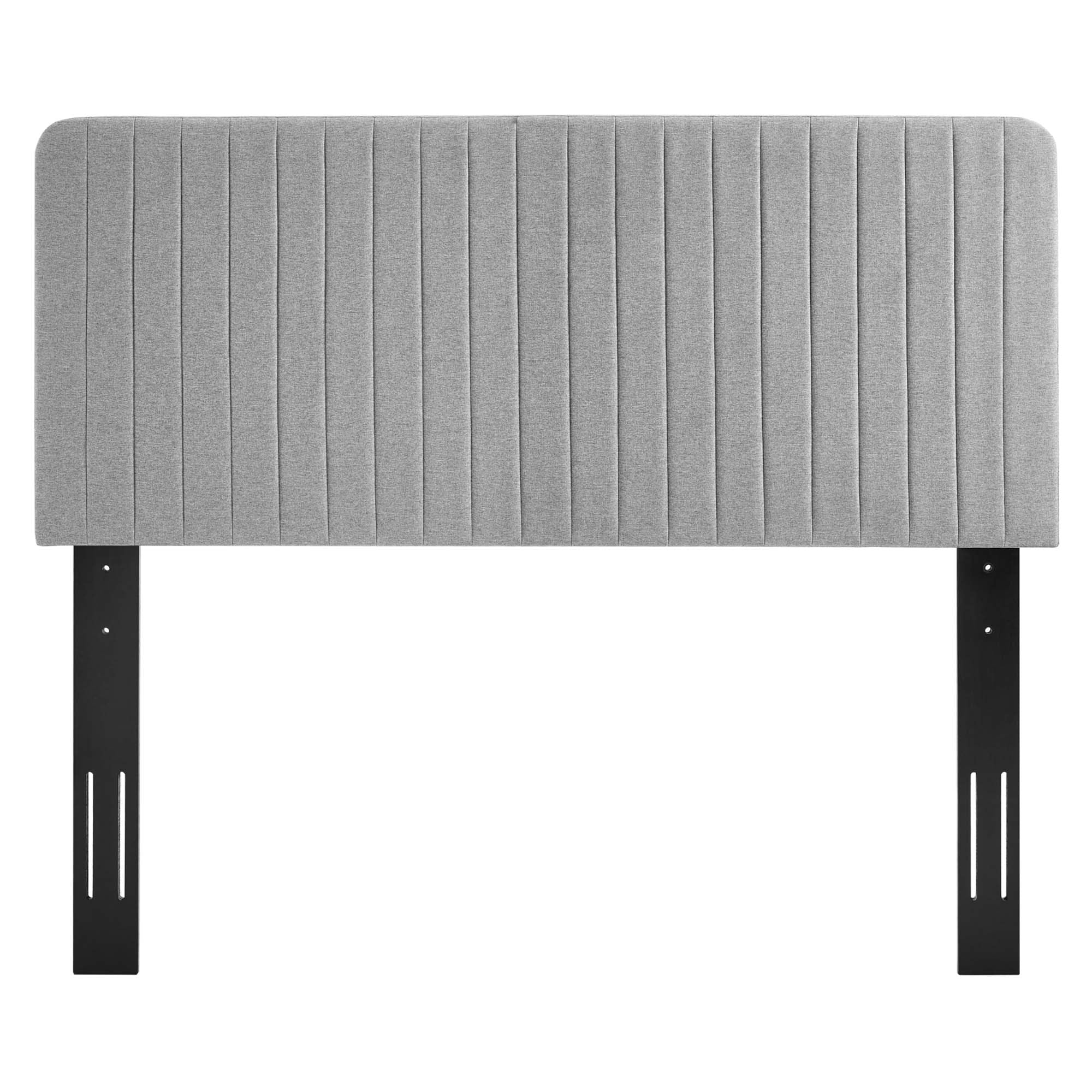 Milenna Channel Tufted Upholstered Fabric Headboard by Modway