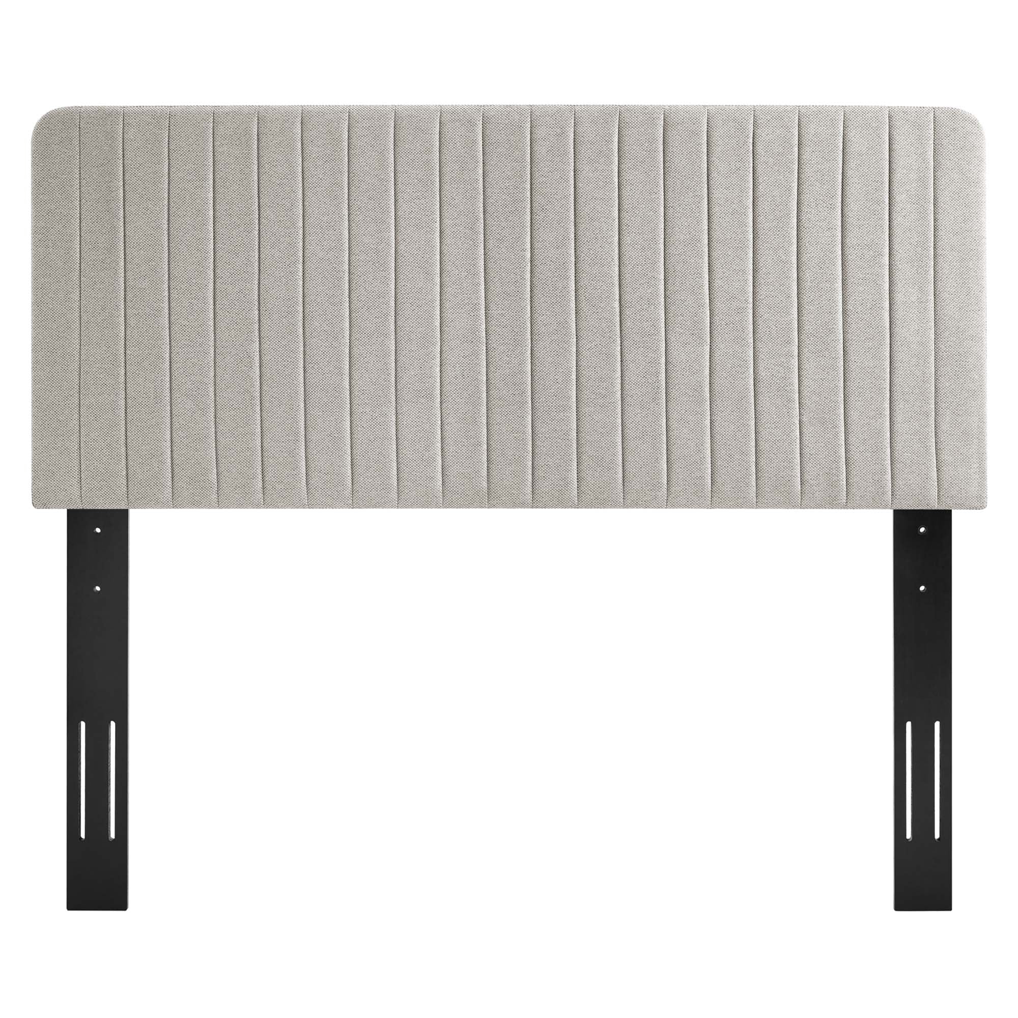 Milenna Channel Tufted Upholstered Fabric Headboard by Modway