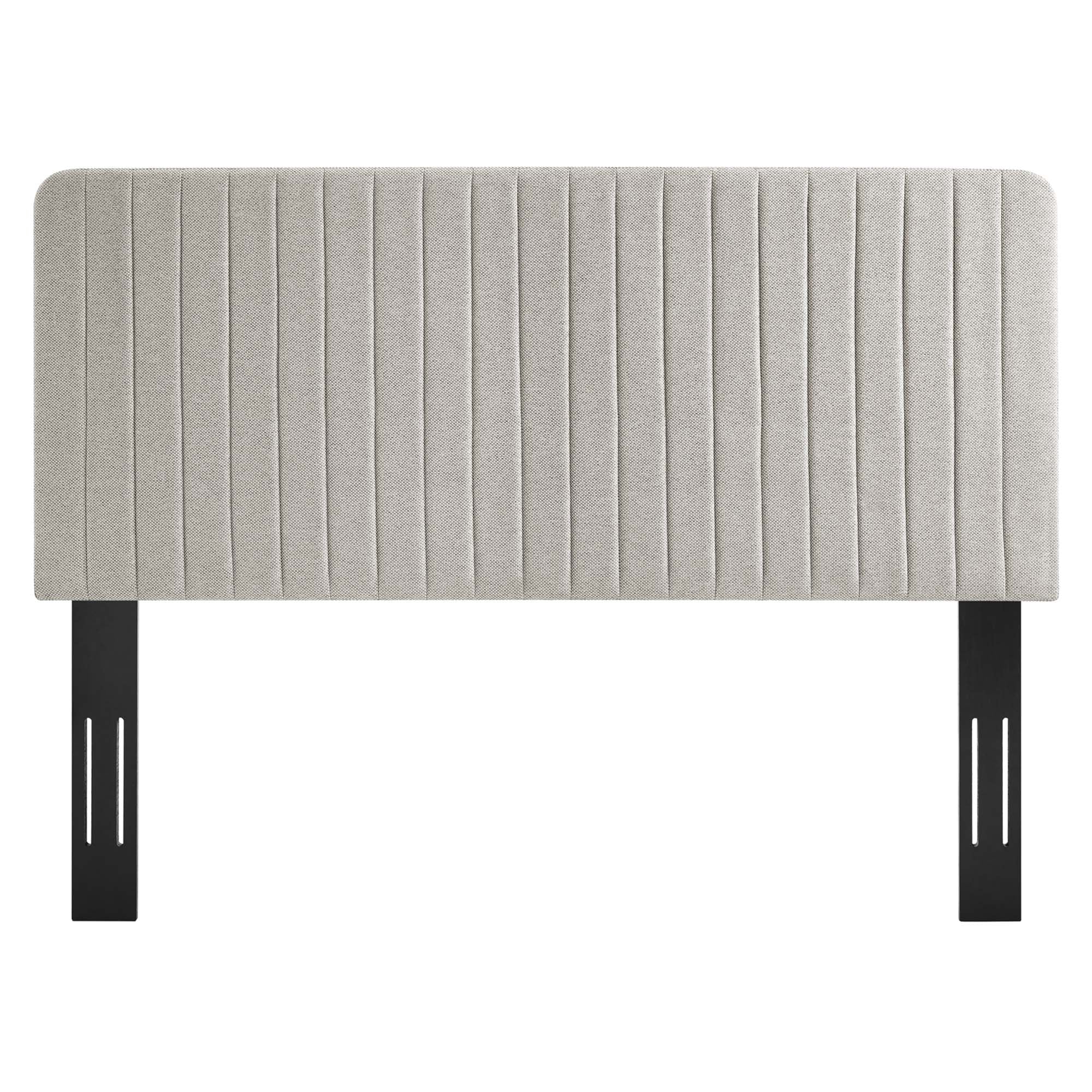 Milenna Channel Tufted Upholstered Fabric Headboard by Modway