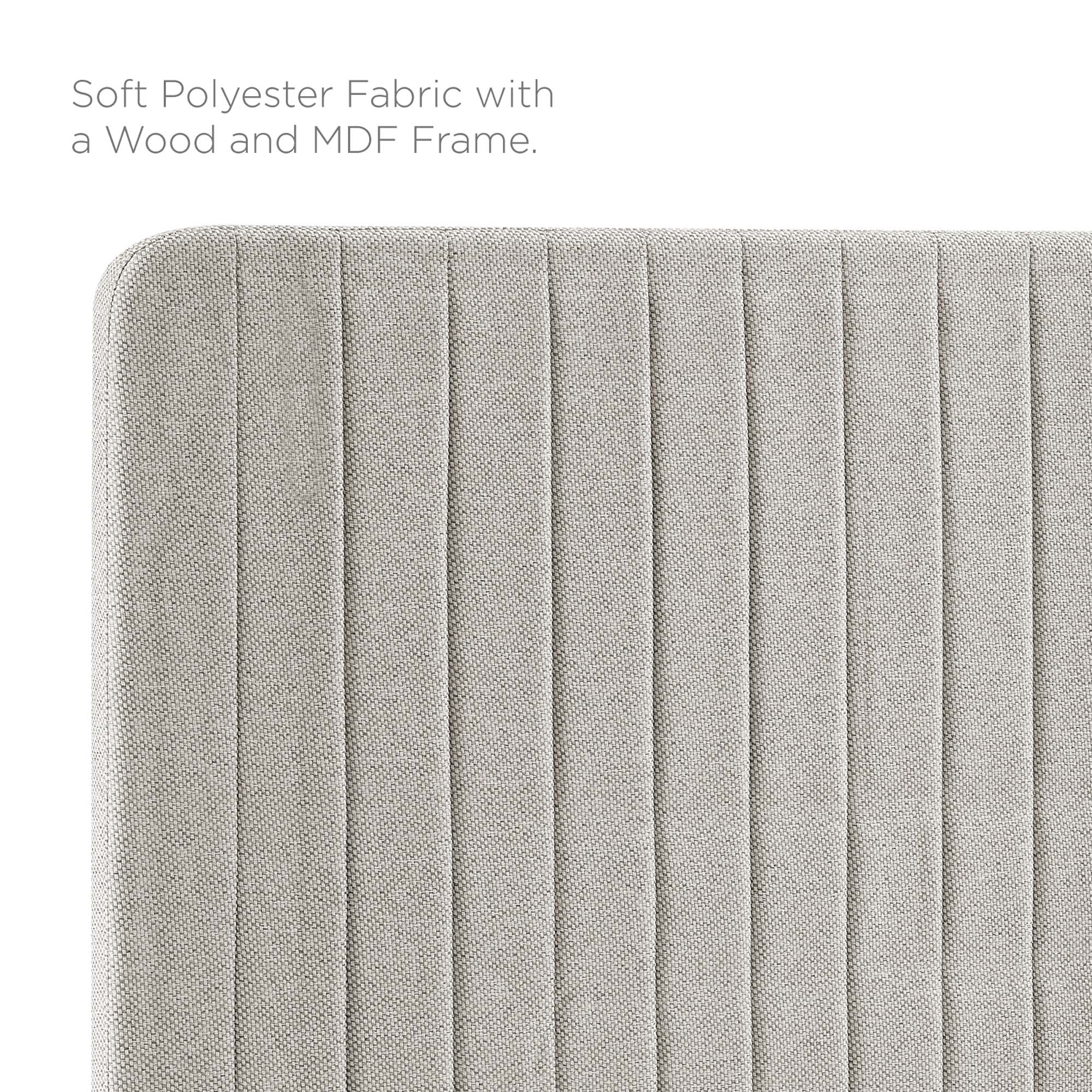 Milenna Channel Tufted Upholstered Fabric Headboard by Modway