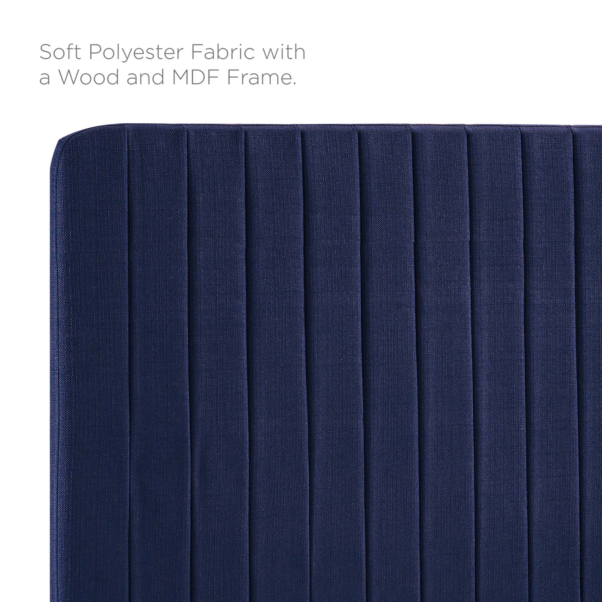 Milenna Channel Tufted Upholstered Fabric Headboard by Modway