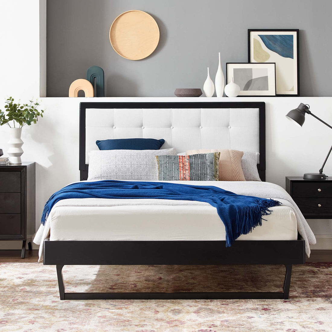 Willow Wood Platform Bed With Angular Frame by Modway