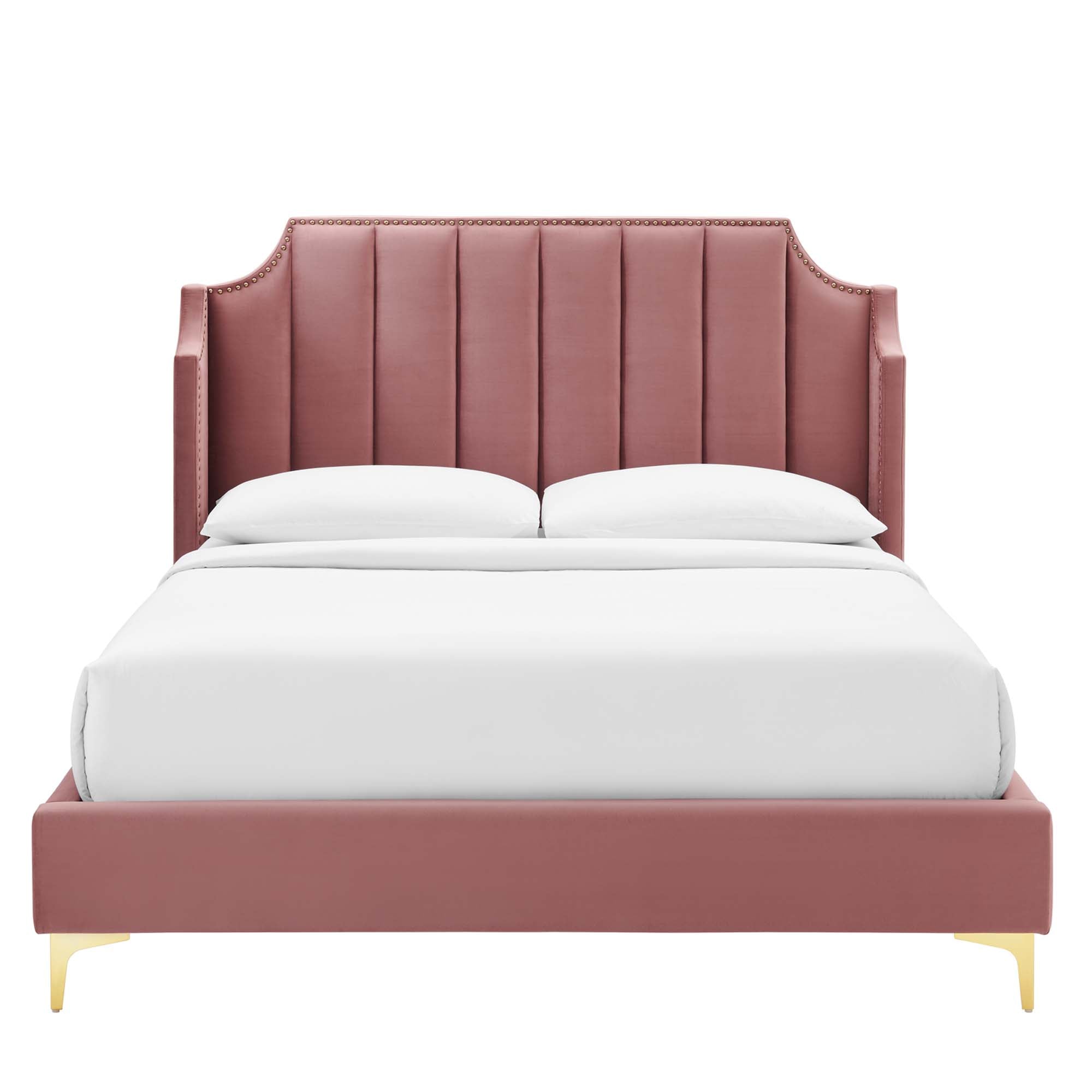 Daniella Performance Velvet Platform Bed by Modway