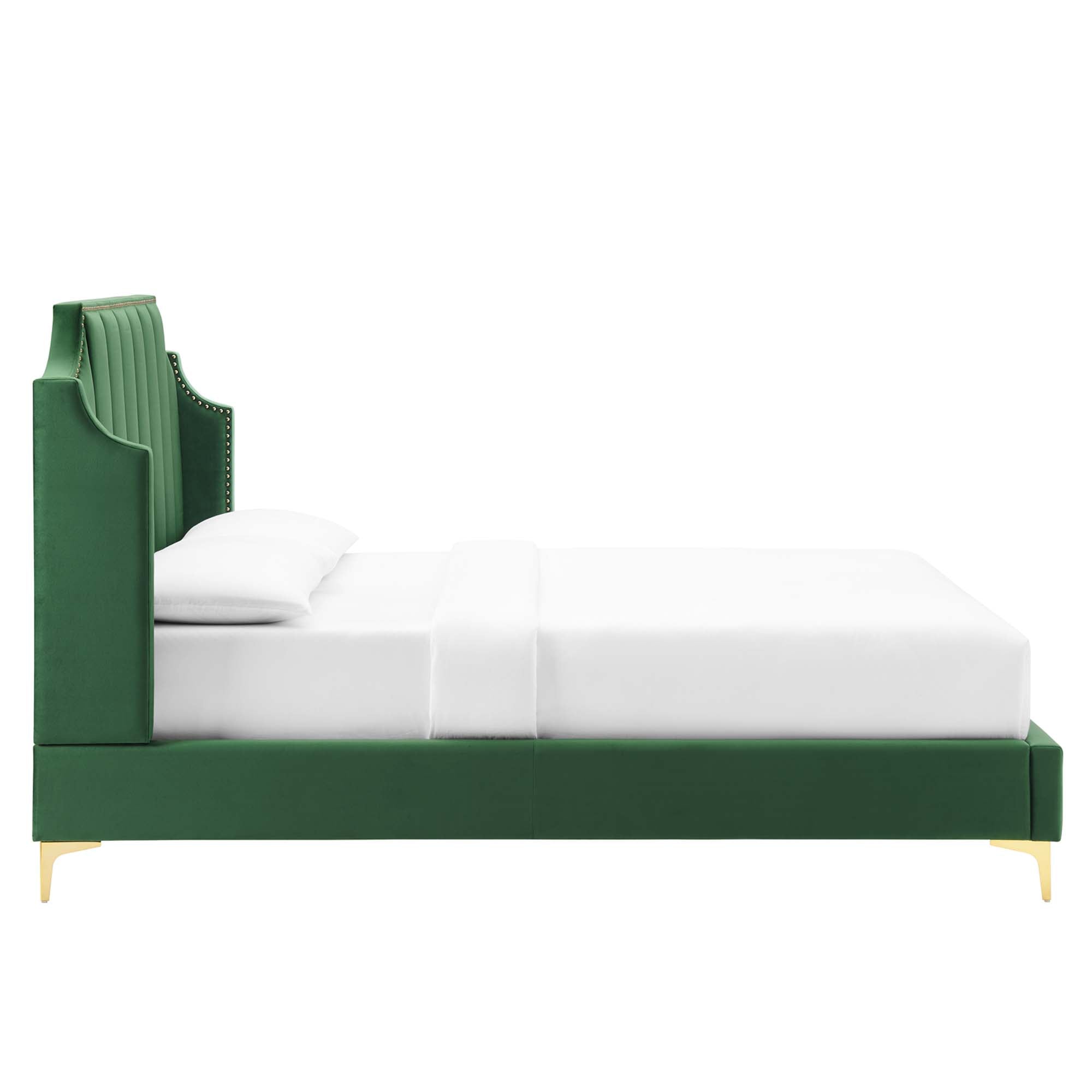 Daniella Performance Velvet Platform Bed by Modway