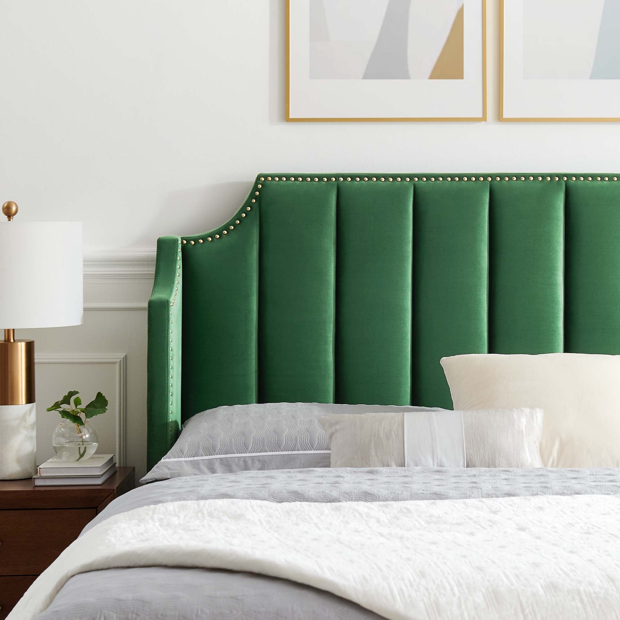 Daniella Performance Velvet Platform Bed by Modway