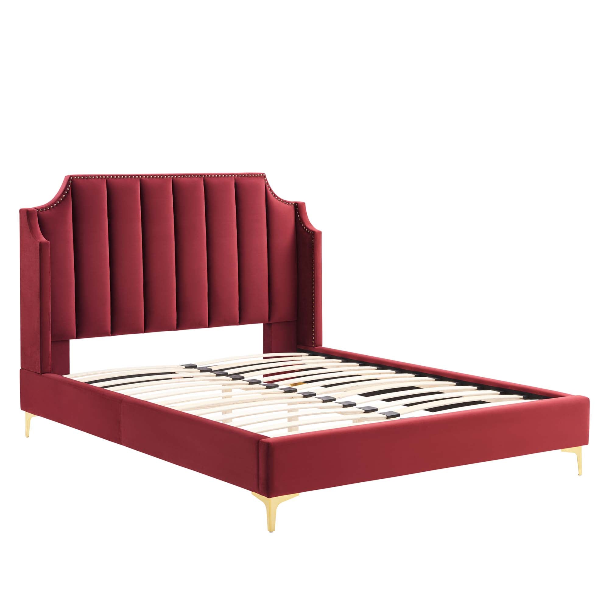 Daniella Performance Velvet Platform Bed by Modway