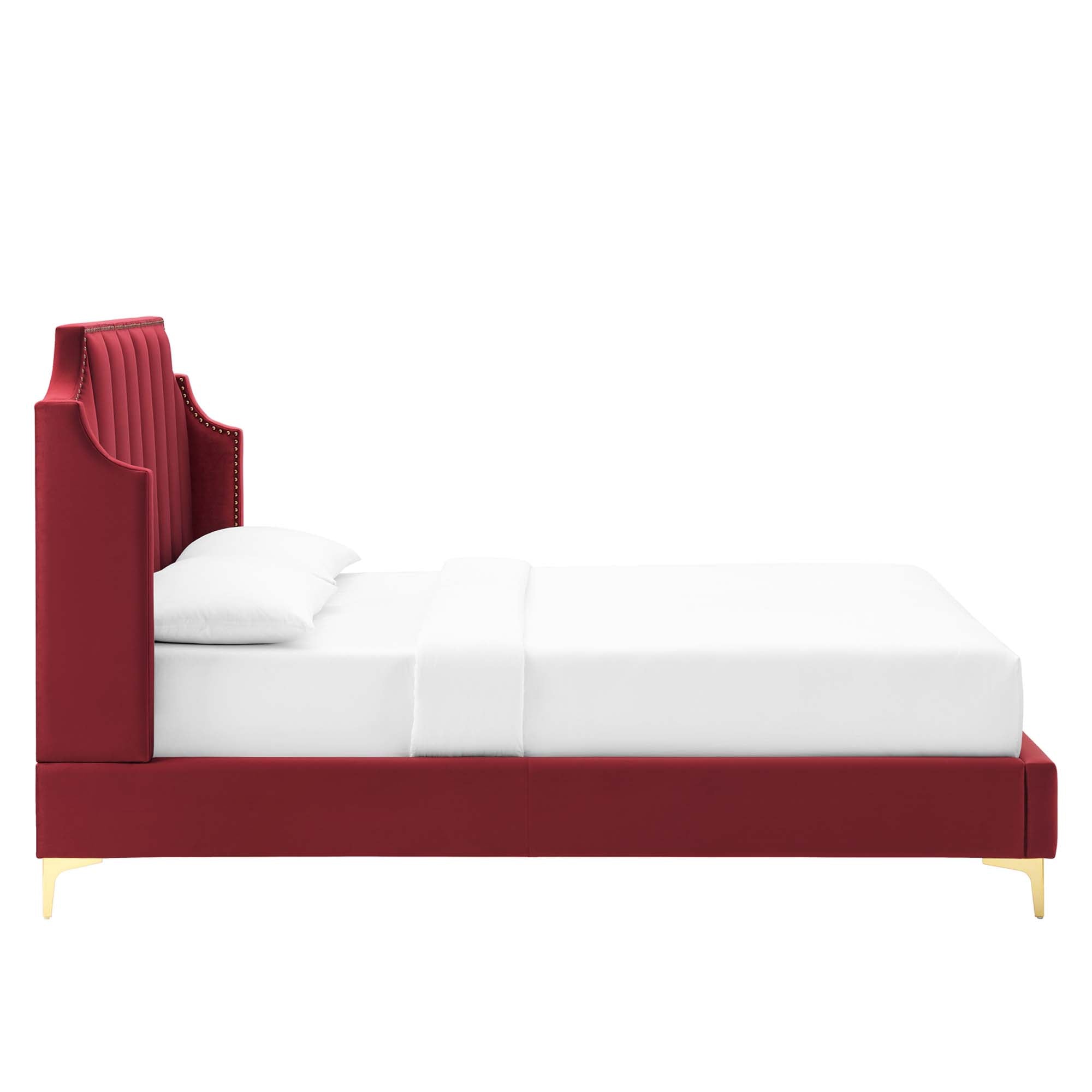 Daniella Performance Velvet Platform Bed by Modway