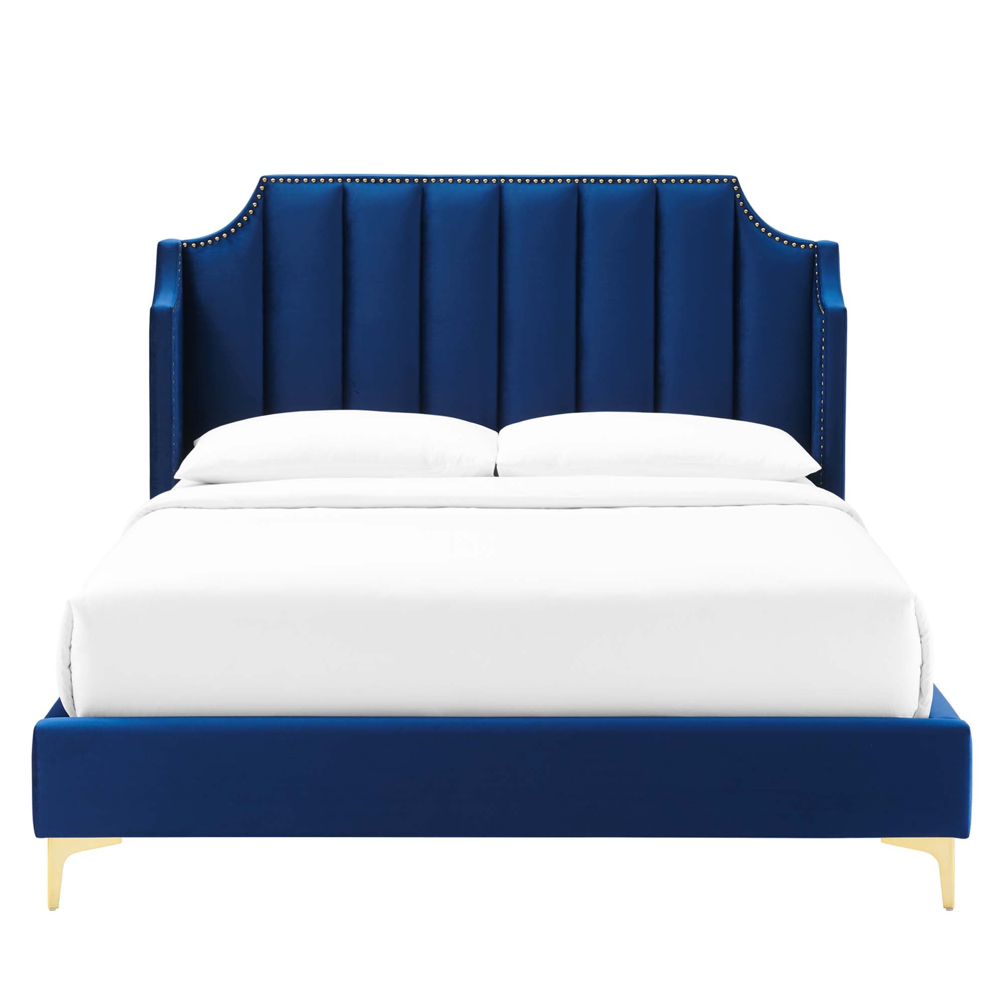Daniella Performance Velvet Platform Bed by Modway
