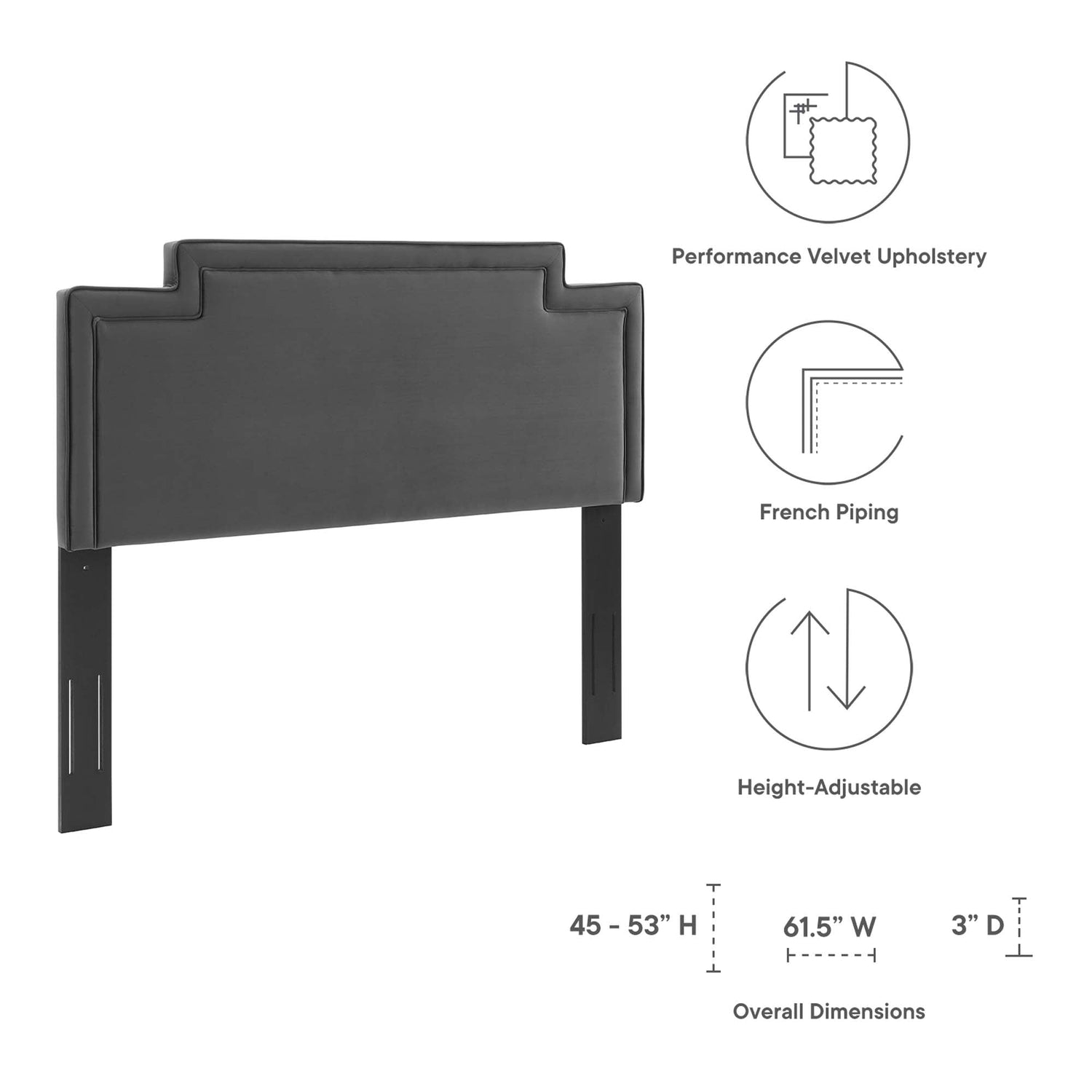 Transfix Performance Velvet Headboard by Modway