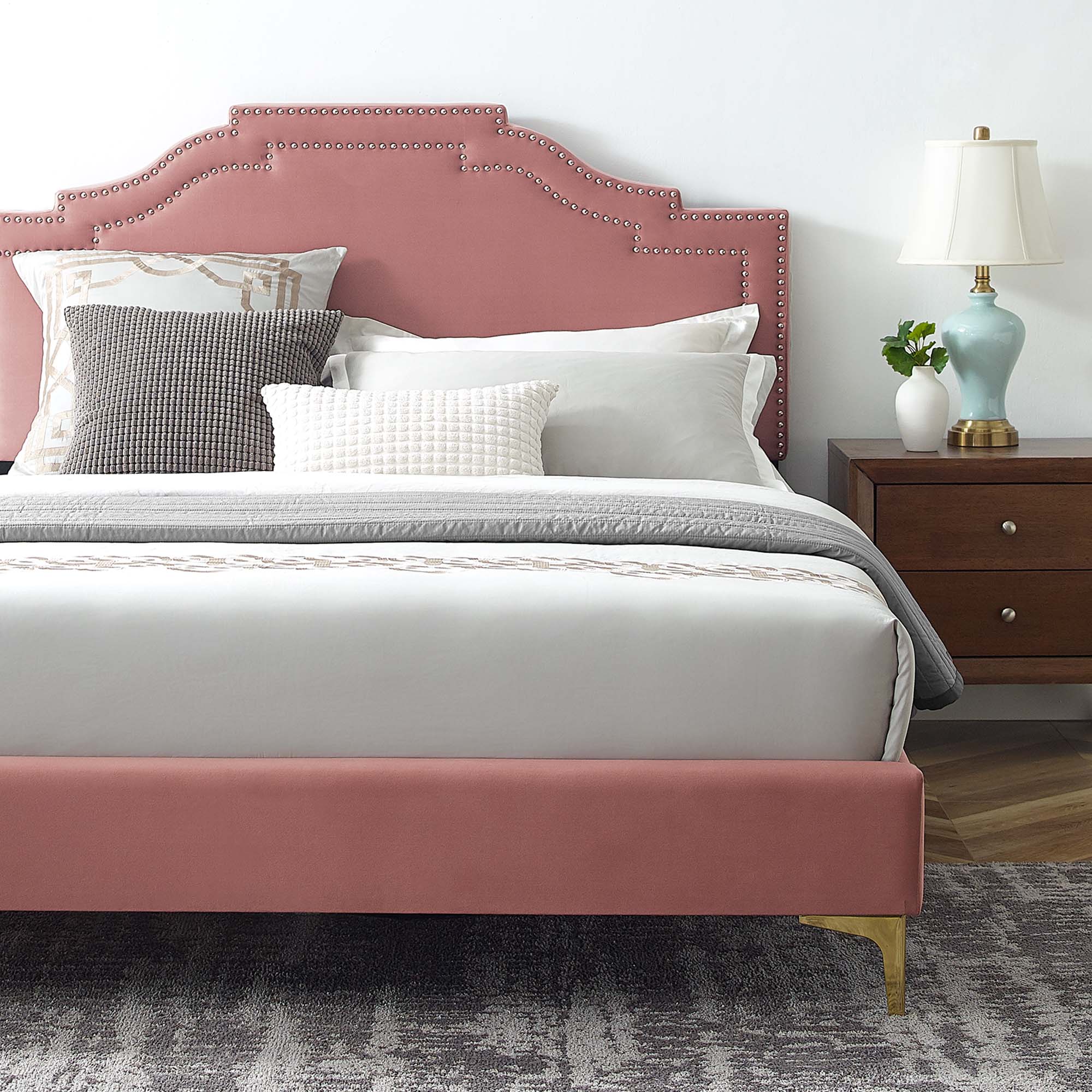 Adelaide Performance Velvet Platform Bed by Modway