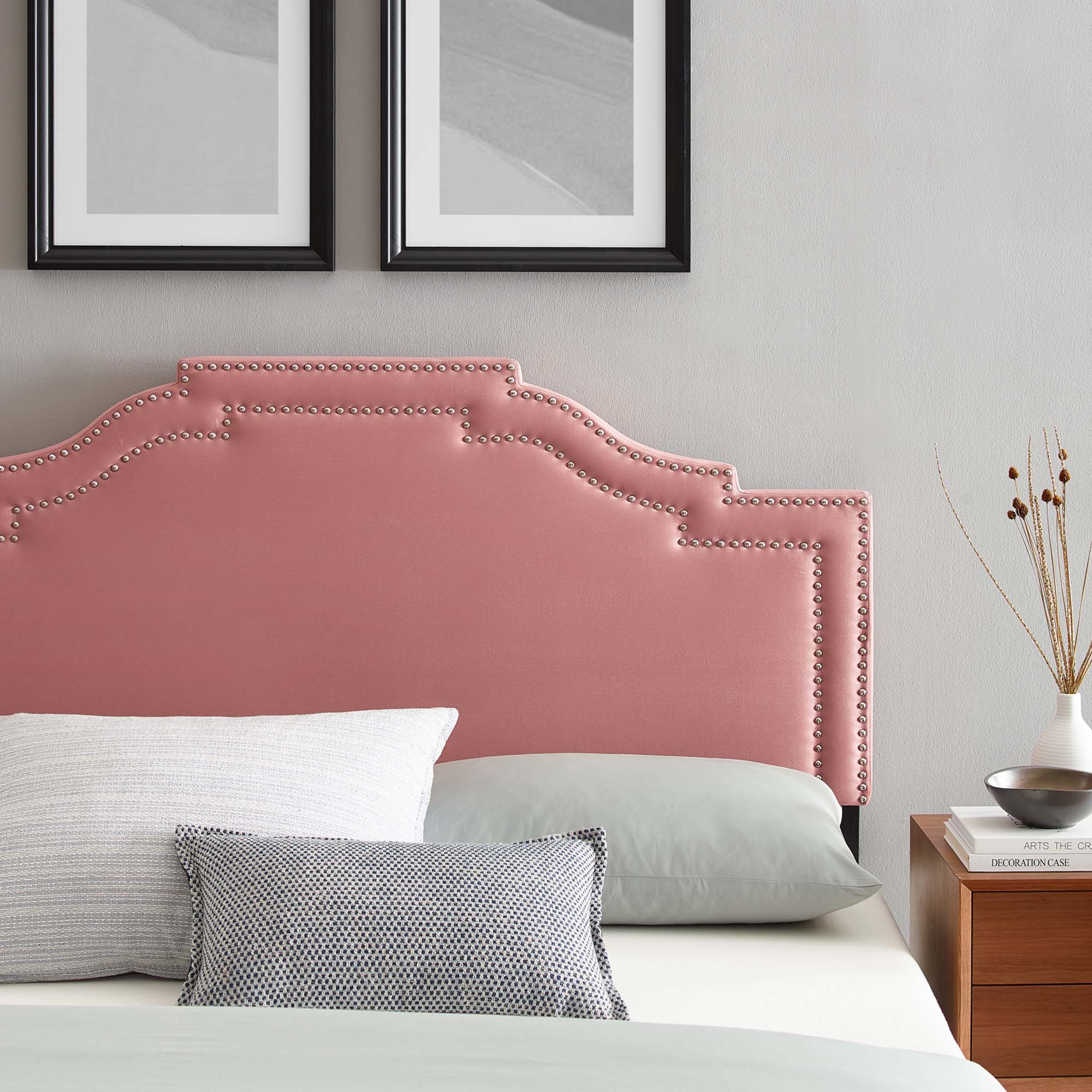 Adelaide Performance Velvet Platform Bed With Black Wood Legs by Modway