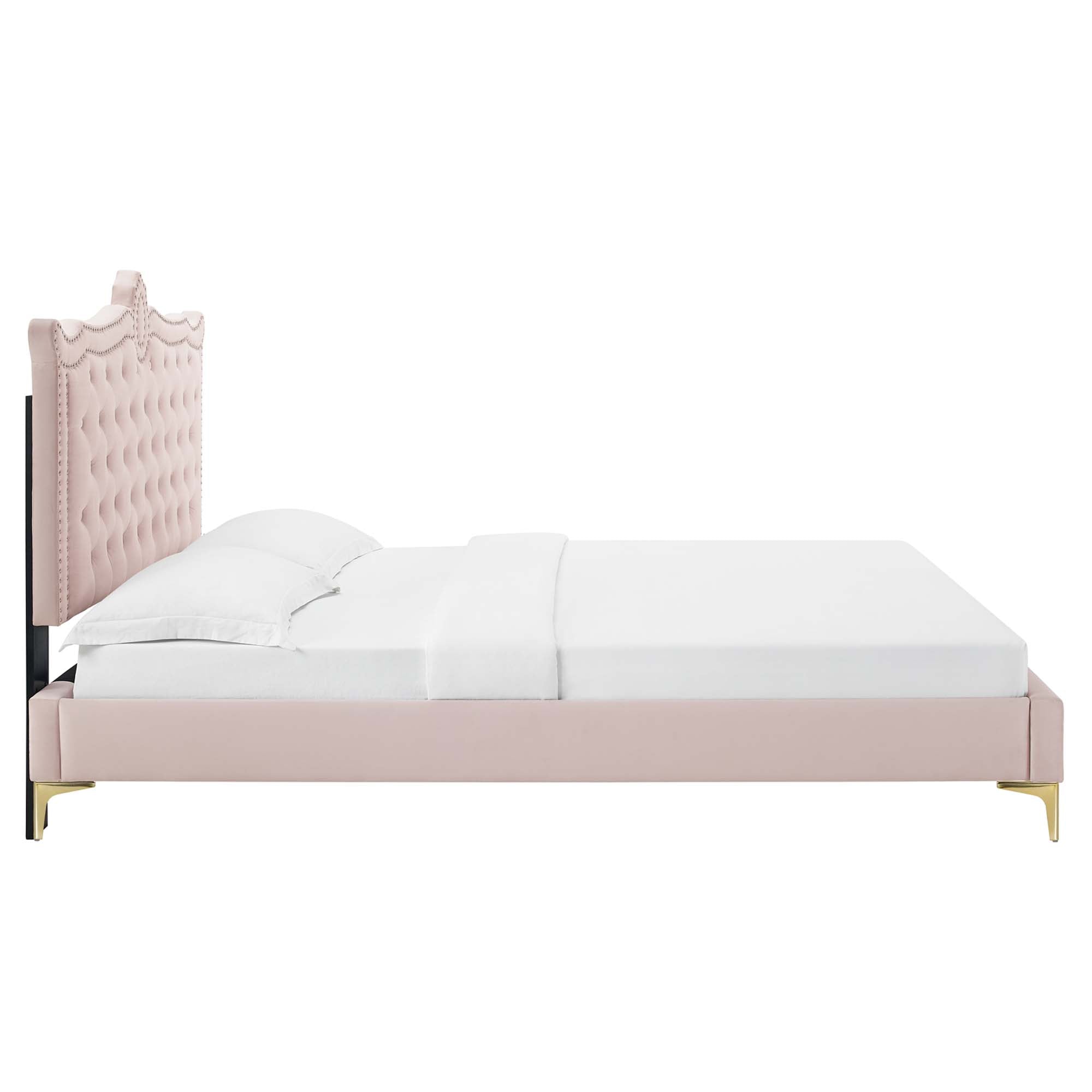 Clara Performance Velvet Queen Platform Bed by Modway