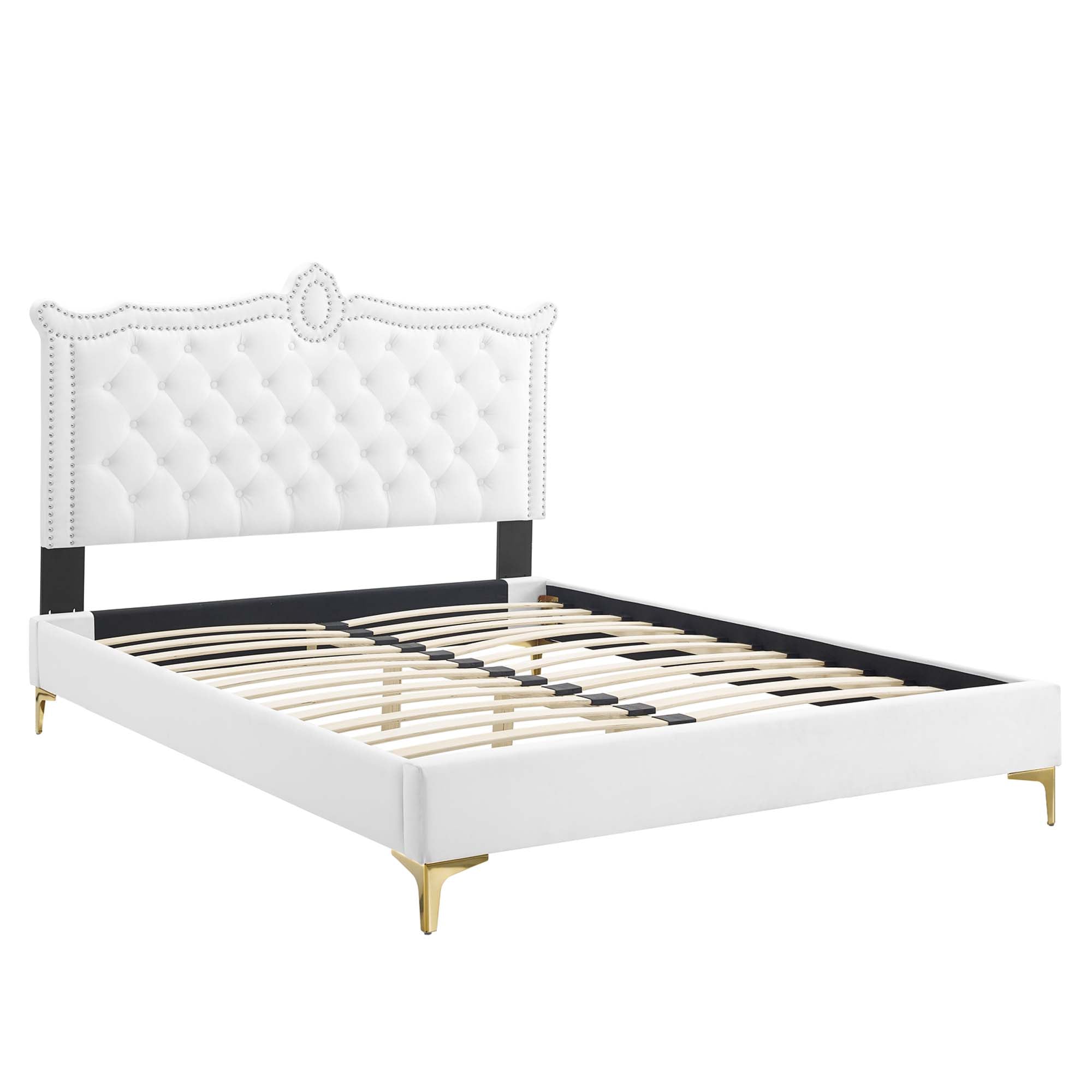 Clara Performance Velvet Queen Platform Bed by Modway