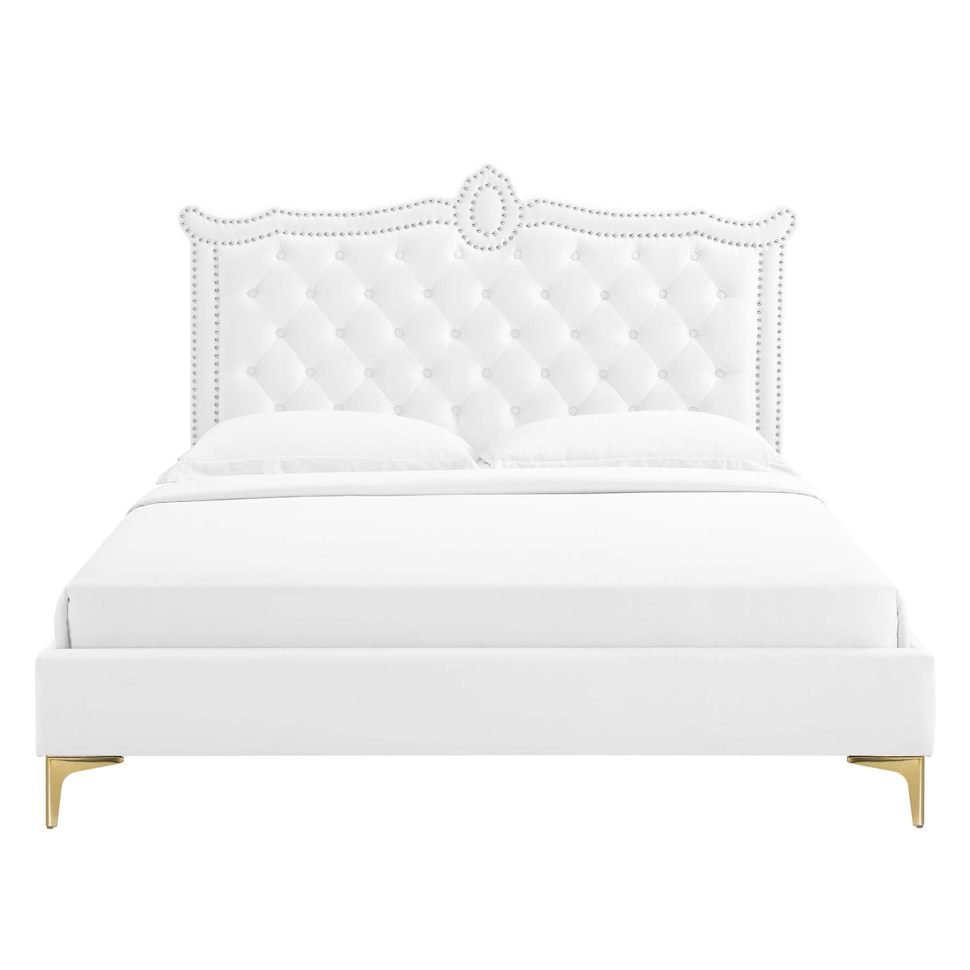 Clara Performance Velvet Queen Platform Bed by Modway