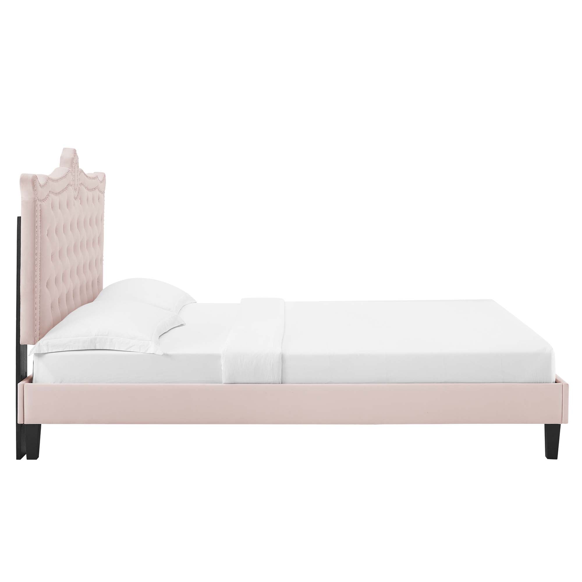 Clara Performance Velvet Queen Platform Bed by Modway