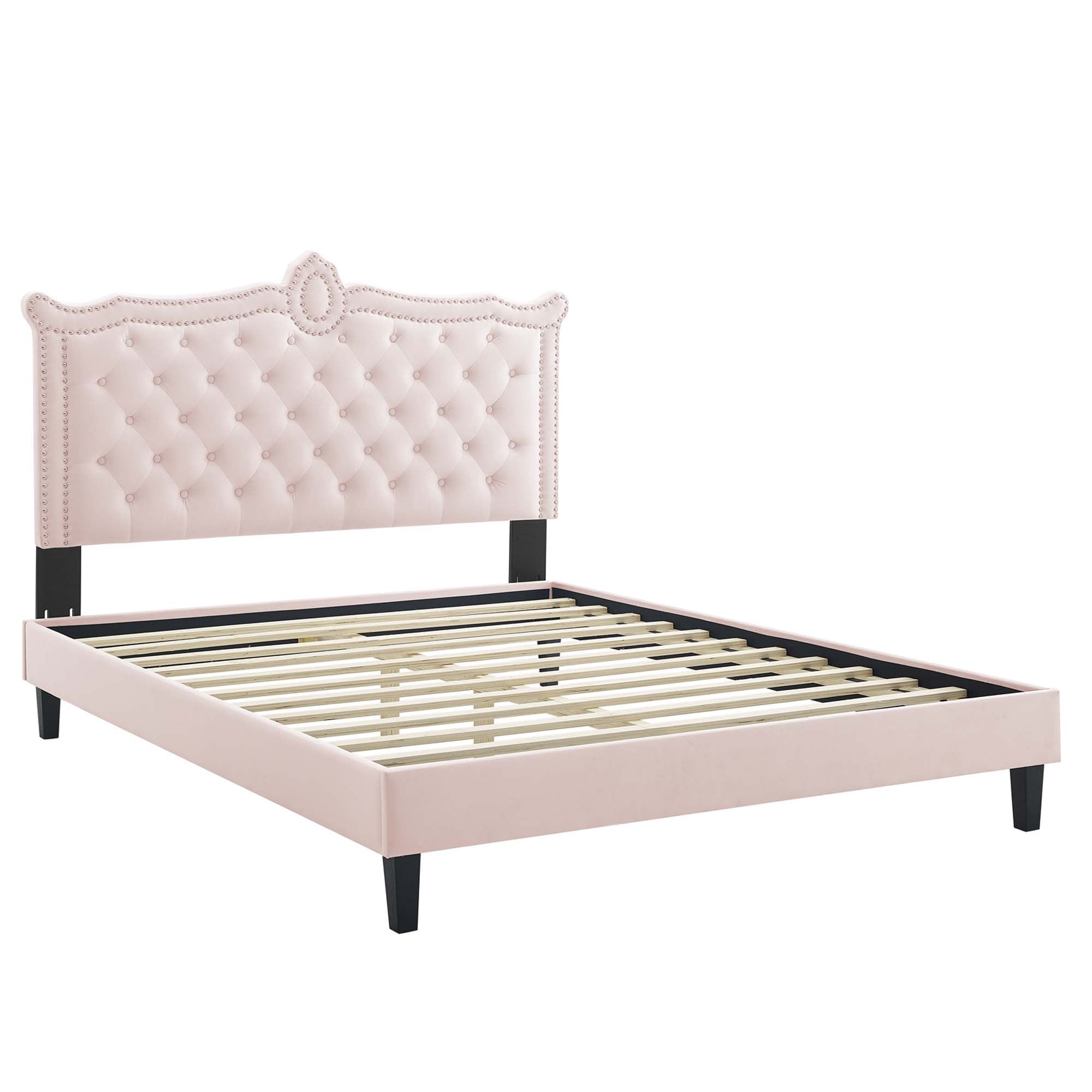 Clara Performance Velvet Queen Platform Bed by Modway
