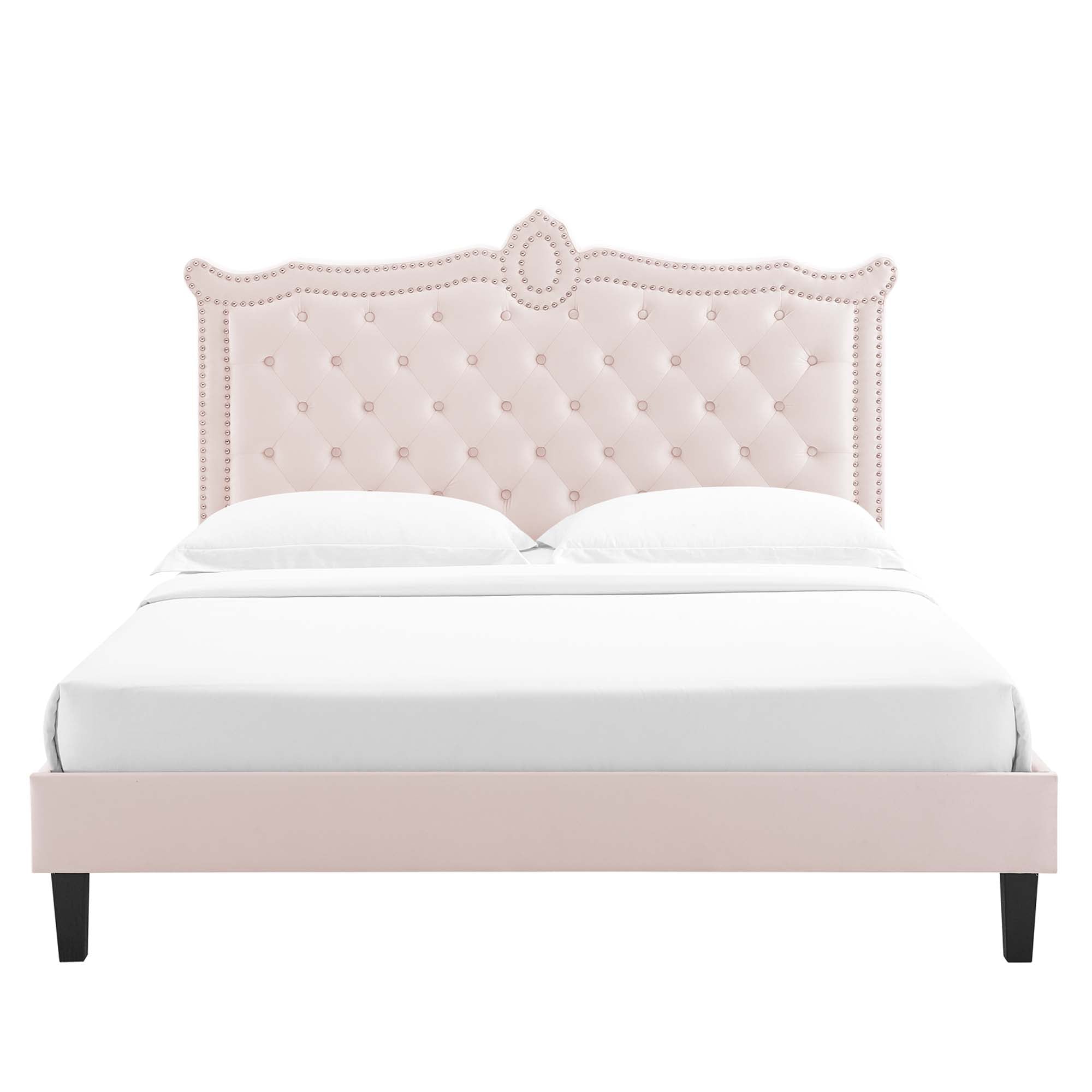 Clara Performance Velvet Queen Platform Bed by Modway