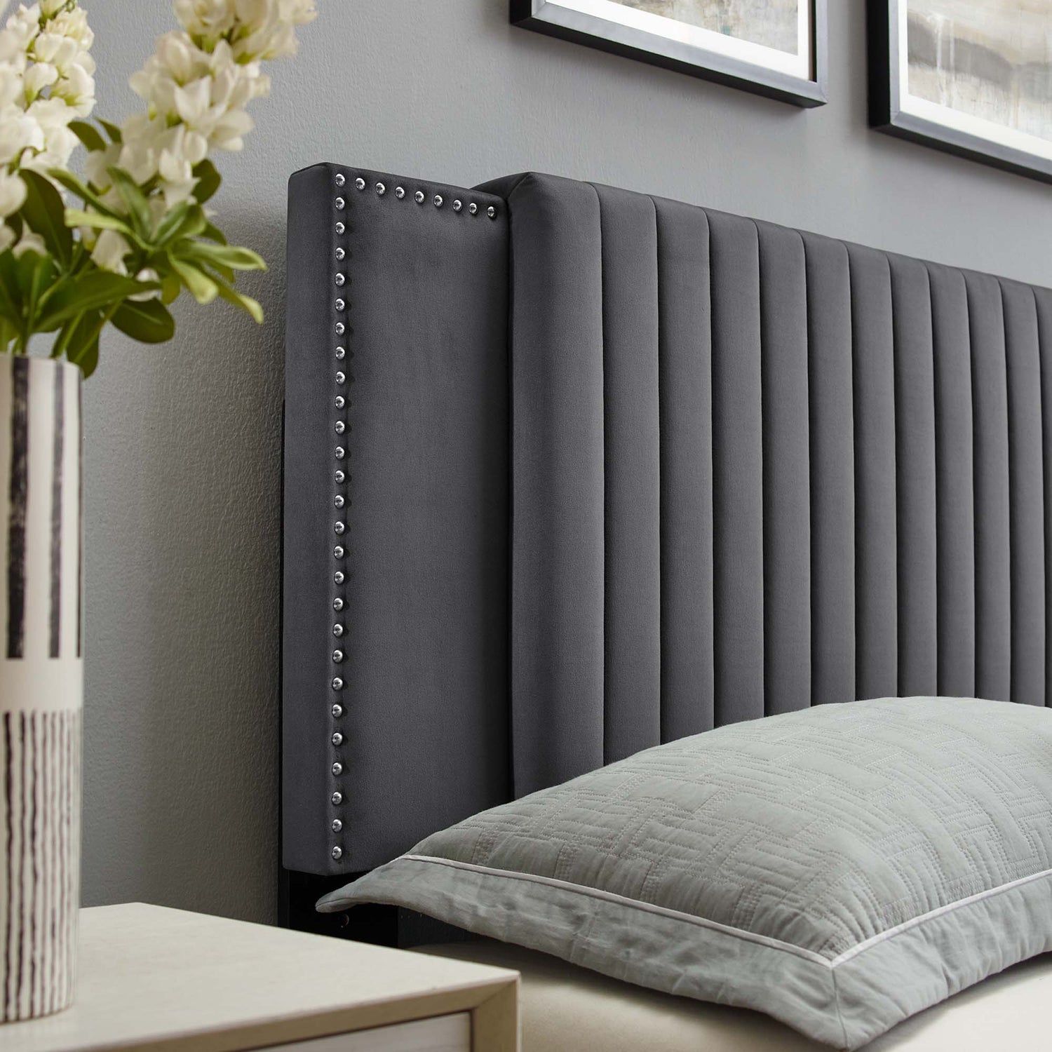 Felicity Channel Tufted Performance Velvet Headboard by Modway