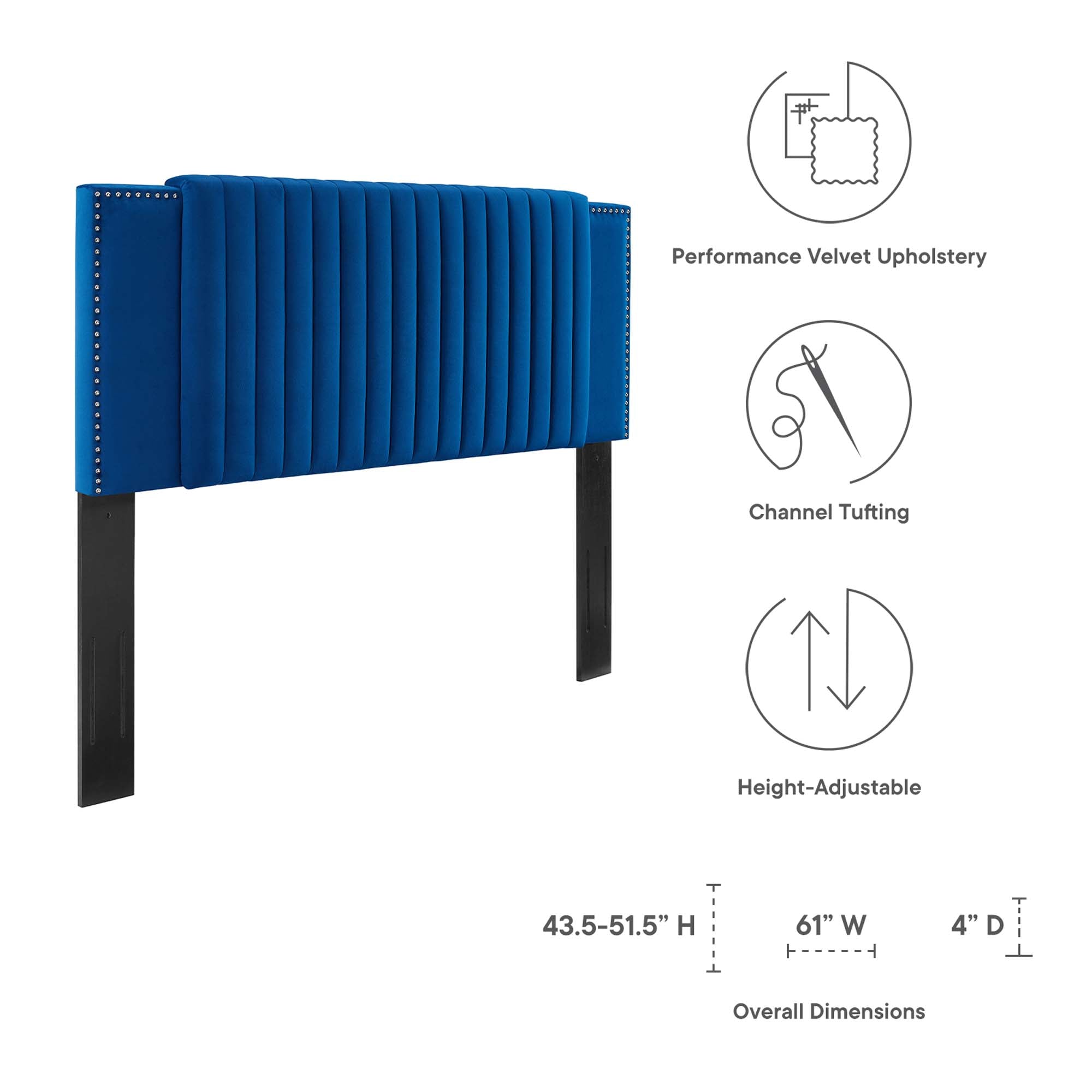 Felicity Channel Tufted Performance Velvet Headboard by Modway
