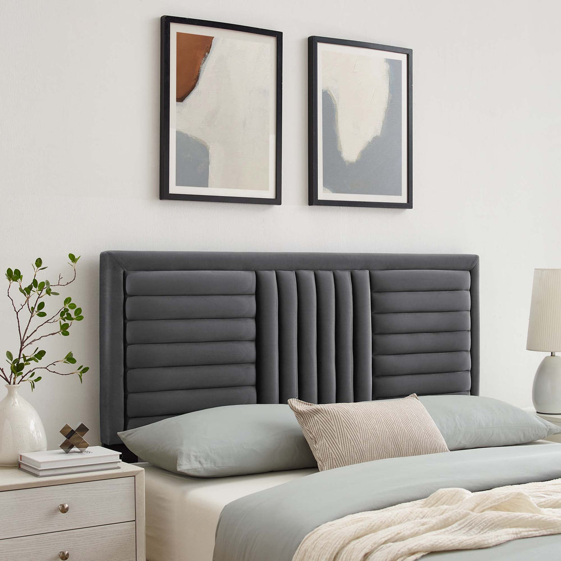Believe Channel Tufted Performance Velvet Headboard by Modway