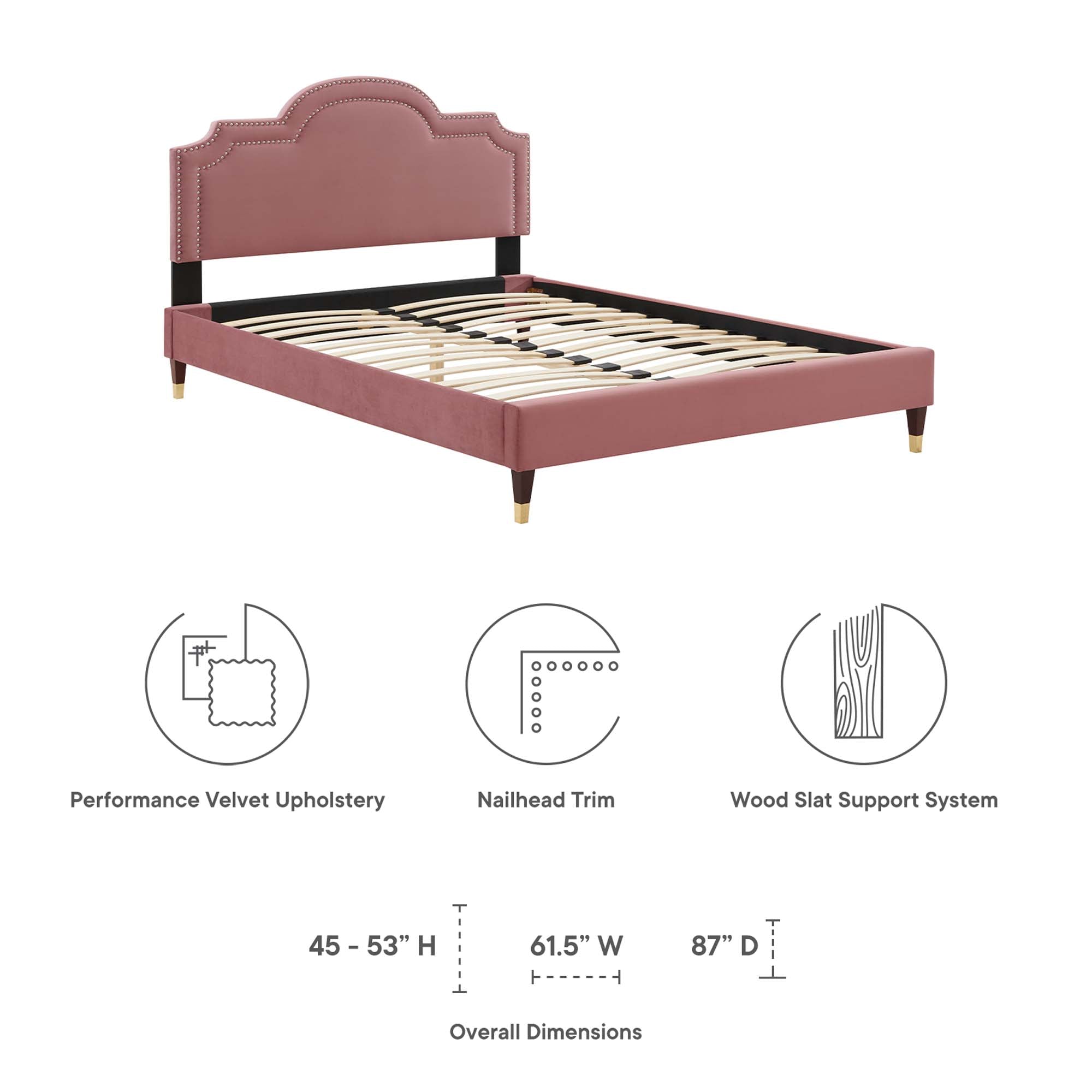 Aviana Performance Velvet Bed by Modway