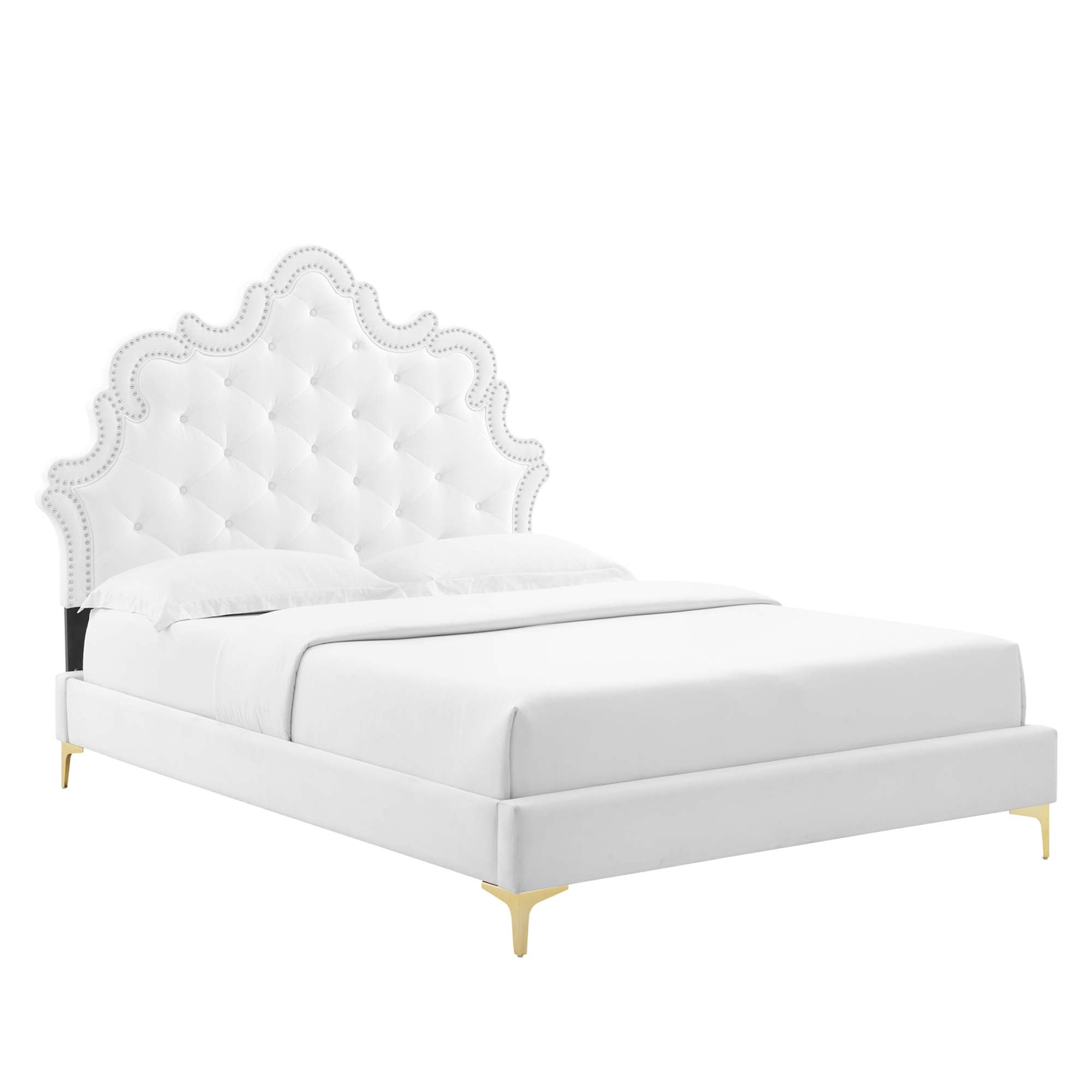 Sasha Button-Tufted Performance Velvet Bed by Modway