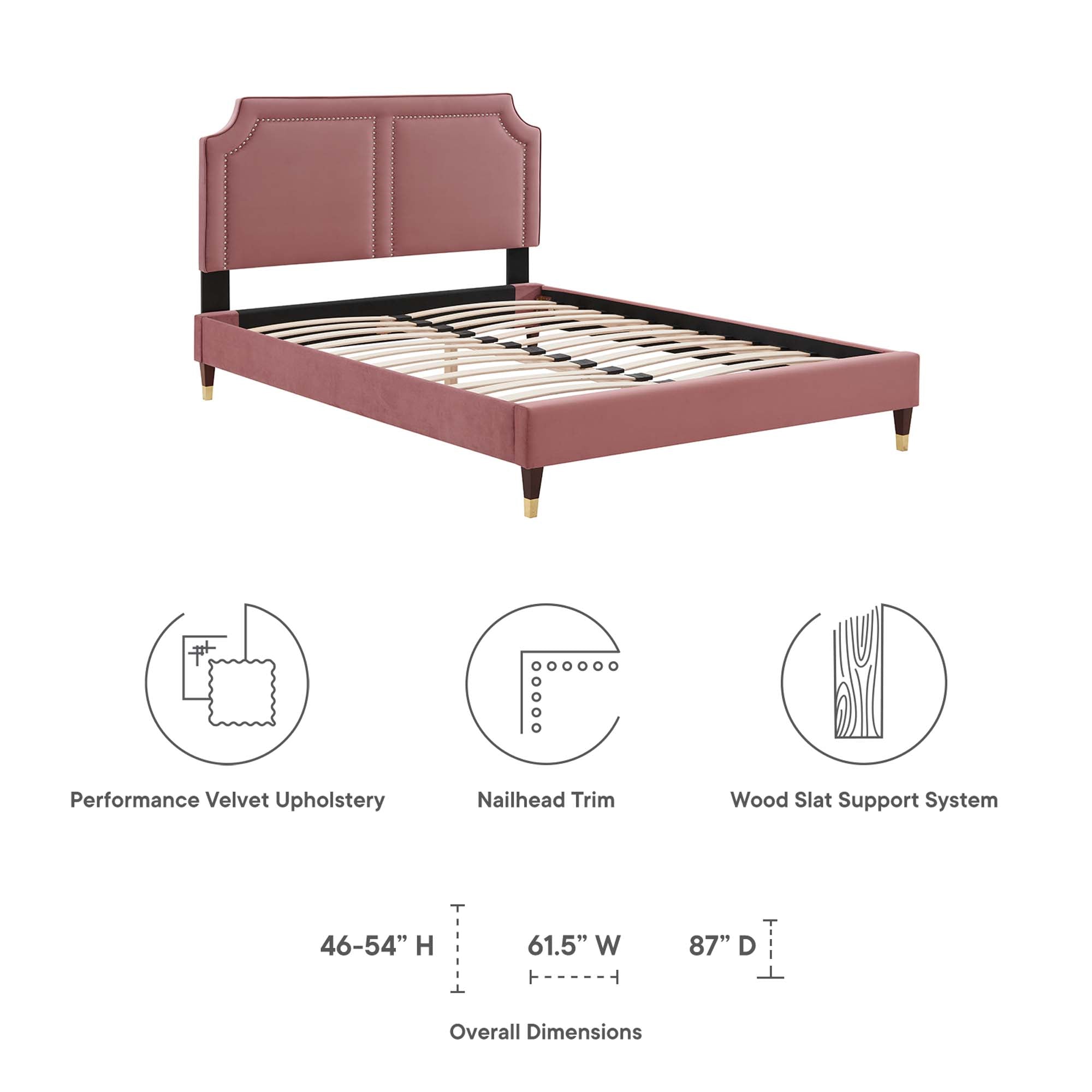 Novi Performance Velvet Bed by Modway