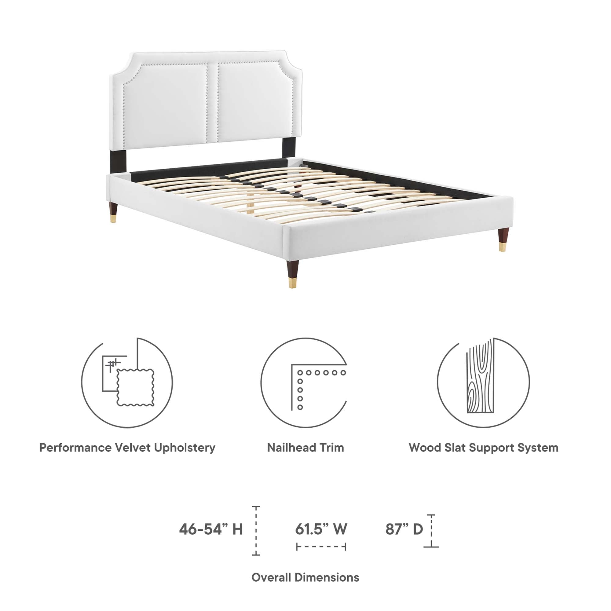 Novi Performance Velvet Bed by Modway
