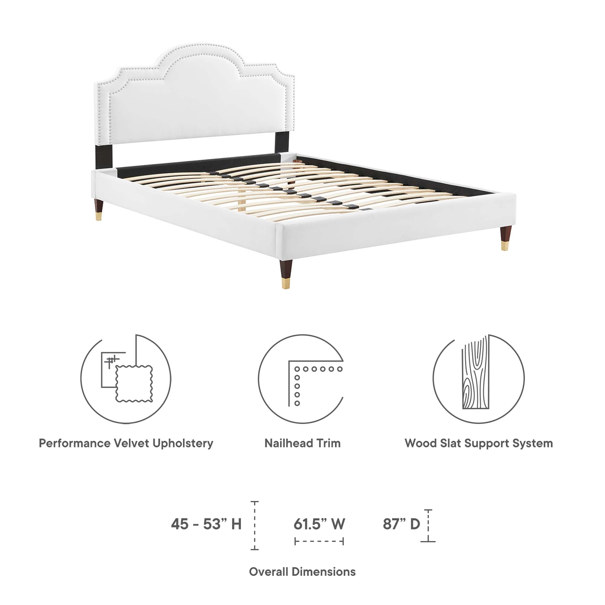 Aviana Performance Velvet Bed by Modway