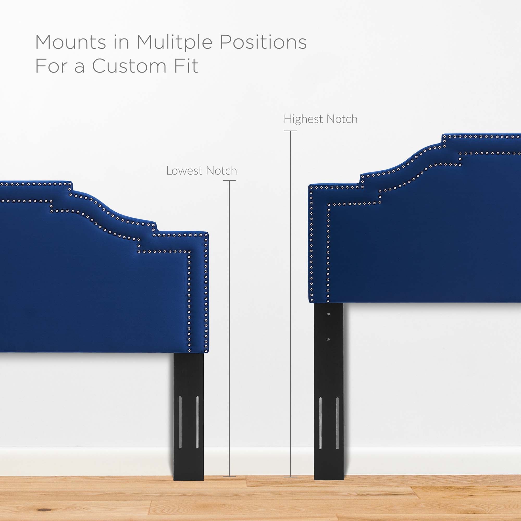 Adelaide Performance Velvet Platform Bed With Black Wood Legs by Modway
