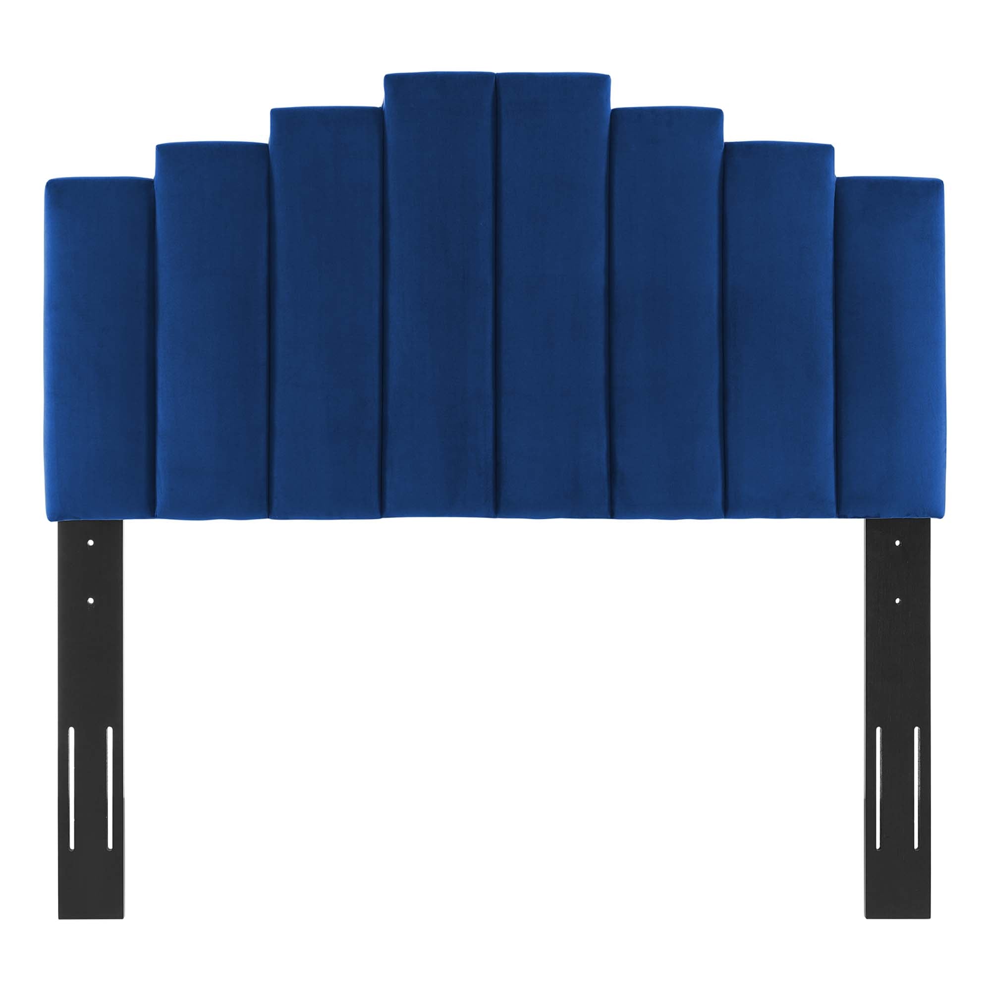 Elise Performance Velvet Platform Bed With Gold Metal Legs by Modway