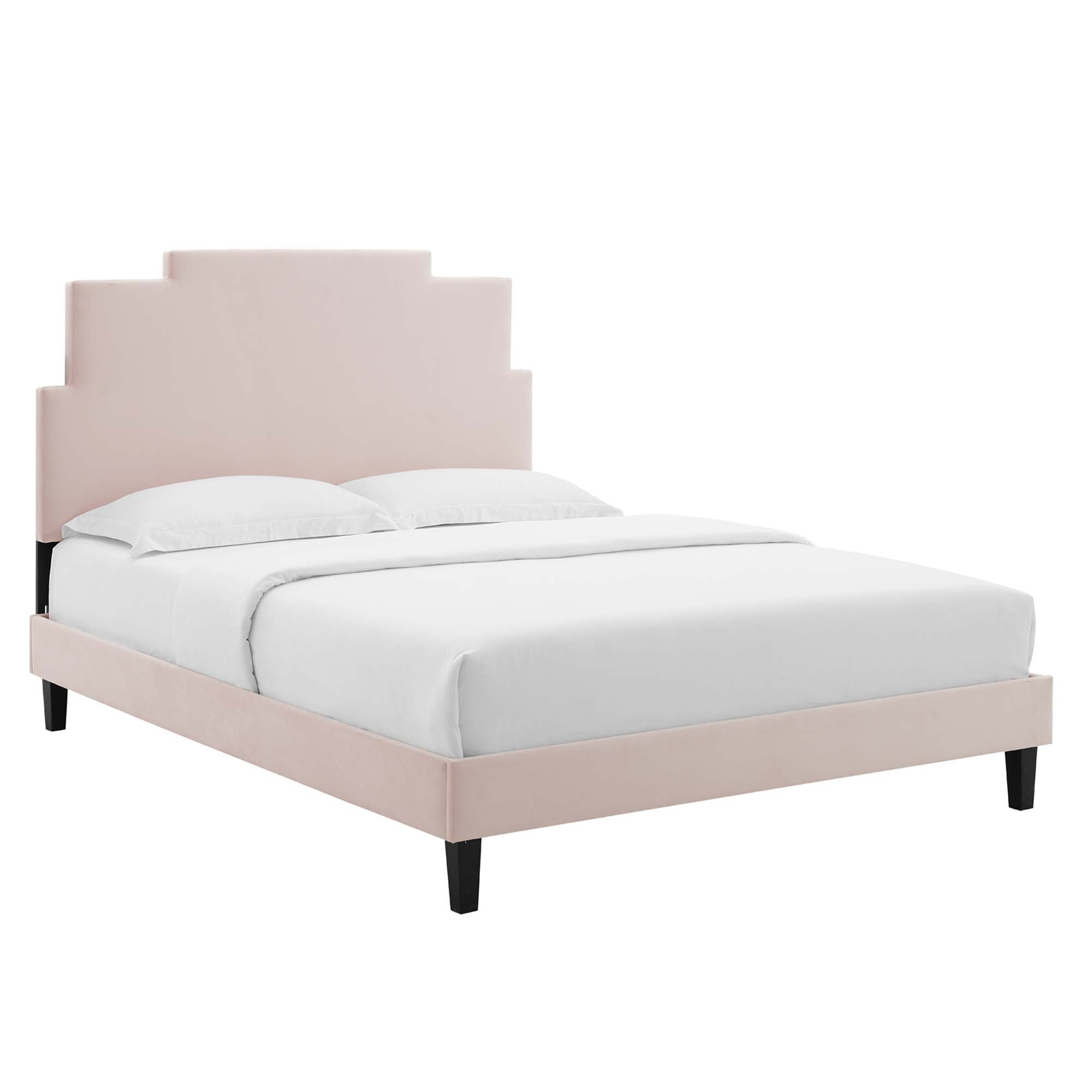 Lindsey Performance Velvet Platform Bed by Modway