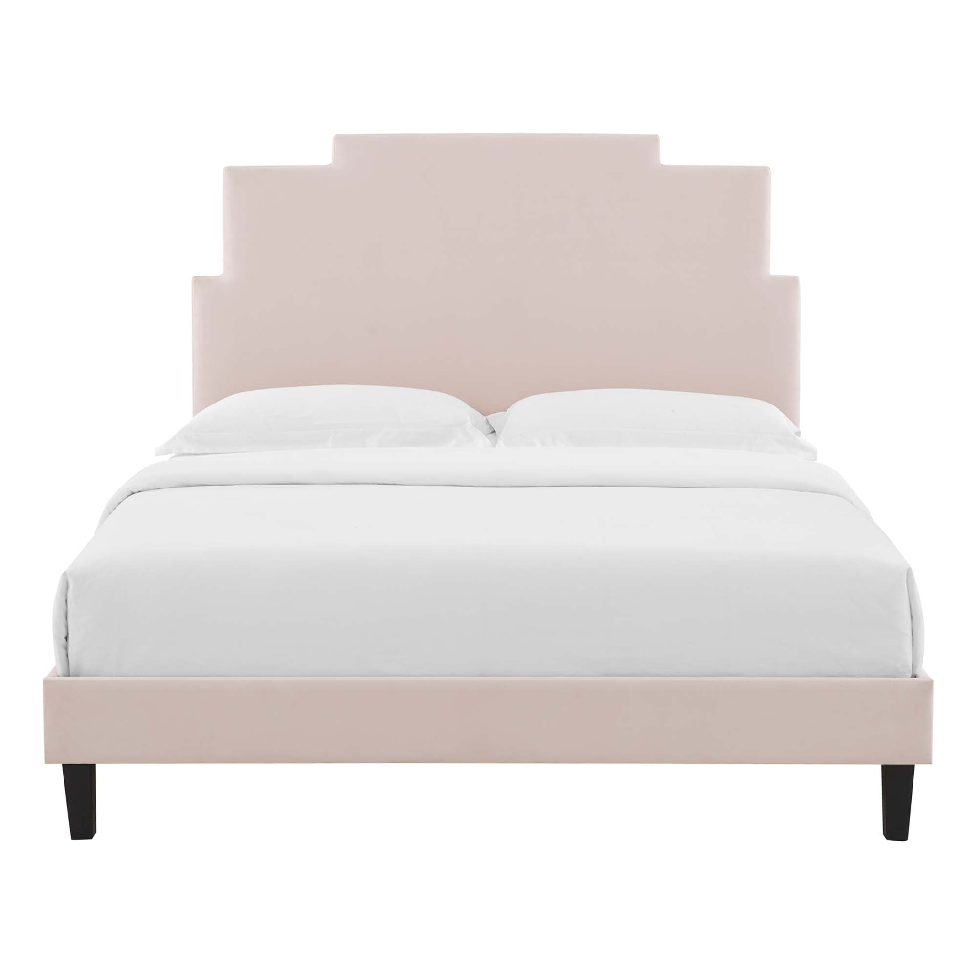 Lindsey Performance Velvet Platform Bed by Modway